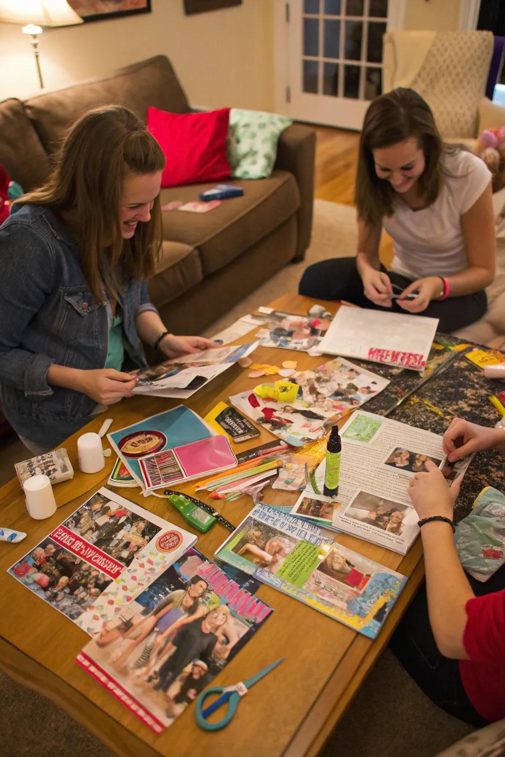 An inspiring vision board session to set goals and dreams on Galentine's Day.