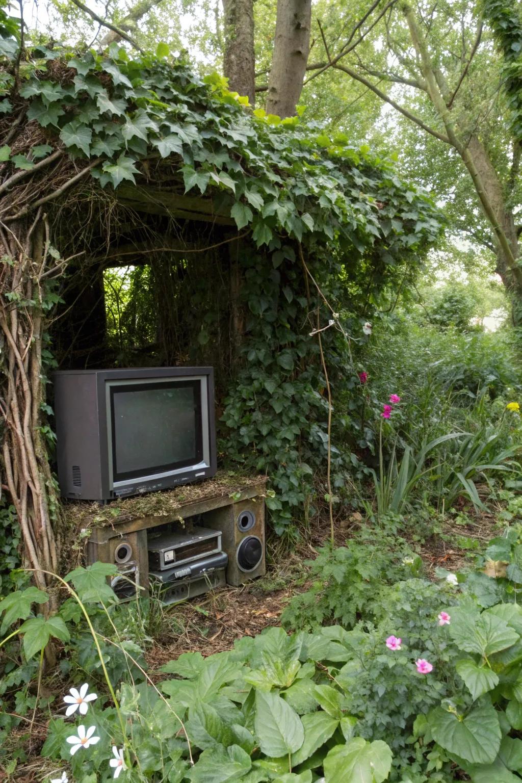 Camouflaged designs hide your TV until it's ready for viewing.