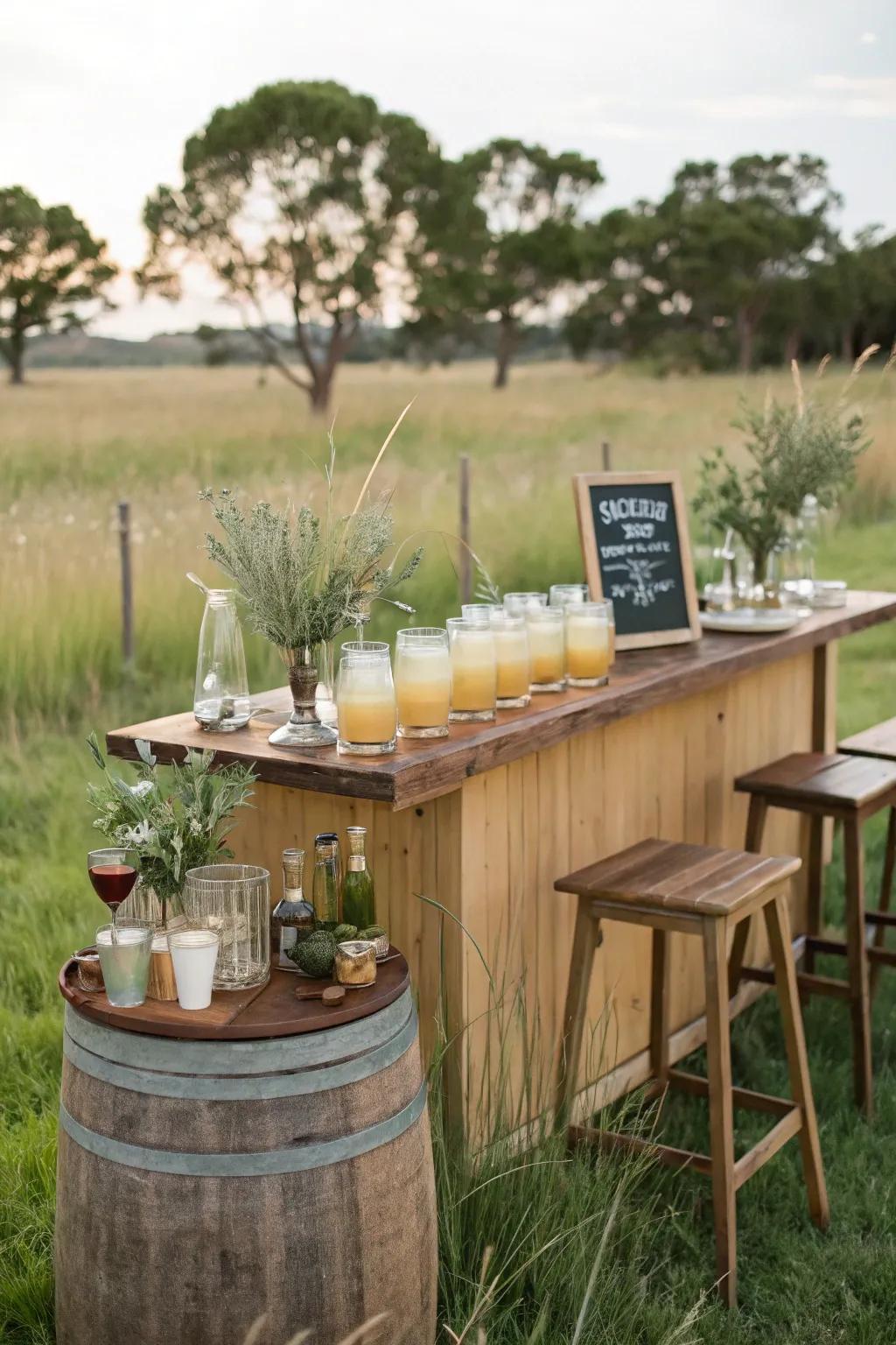 Herb-infused cocktails add a unique flavor to the celebration.