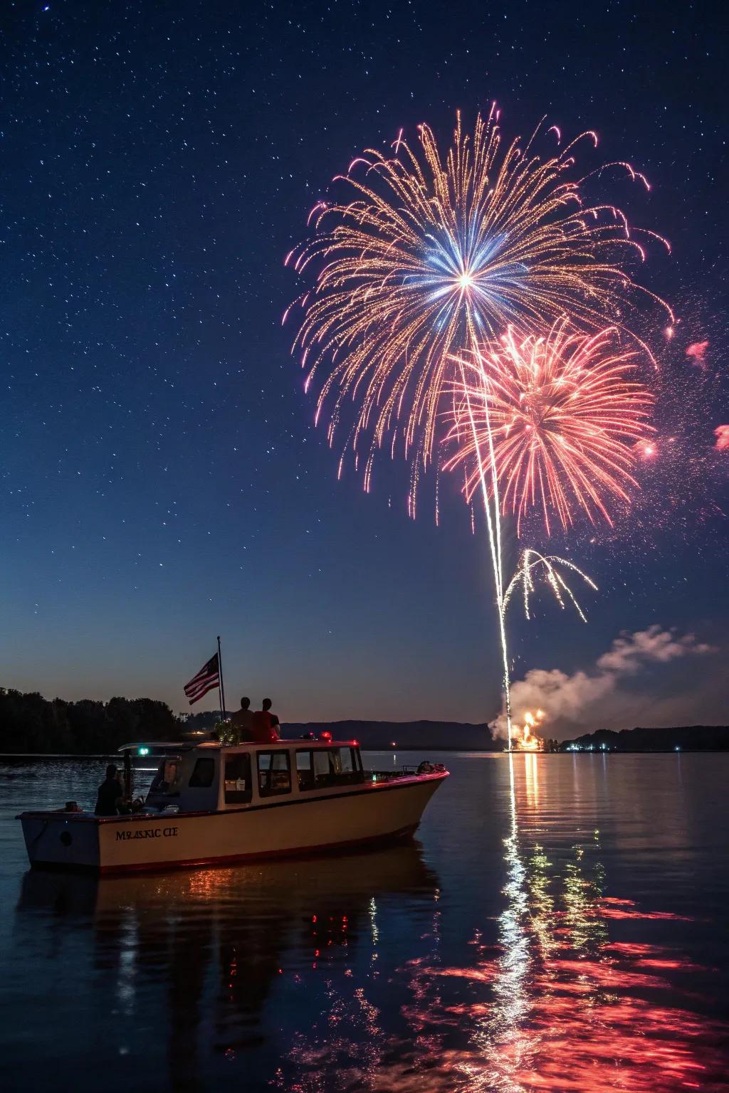 A dazzling fireworks finale, a breathtaking close to a festive night.