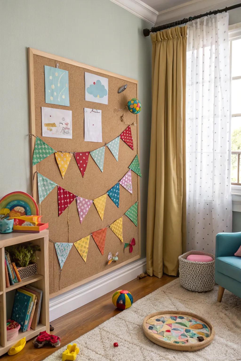 Soar high with a soaring toy-themed pinboard.