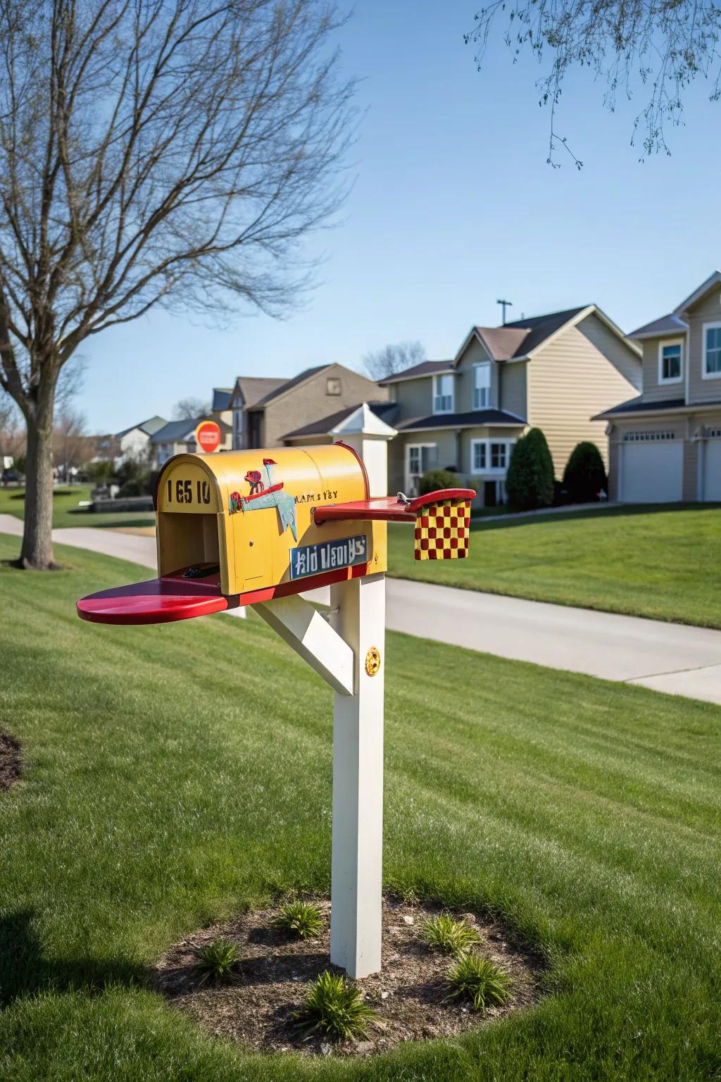 An aircraft mailbox that's primed for liftoff with flair.