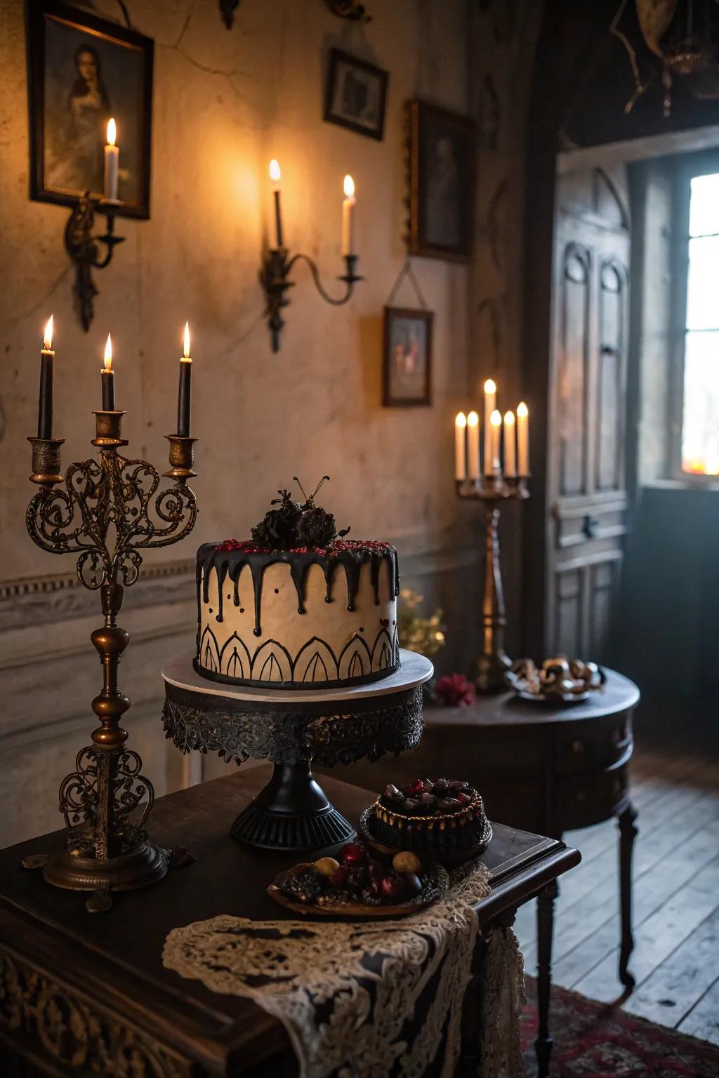 A cursed cake that's hauntingly beautiful.