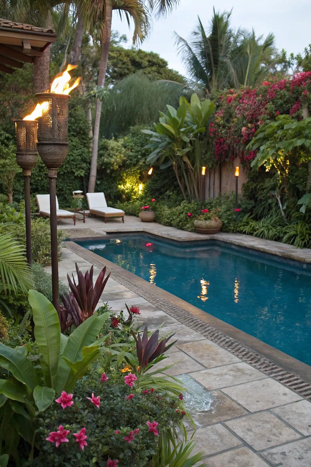 A themed pool area that feels like a tropical escape.