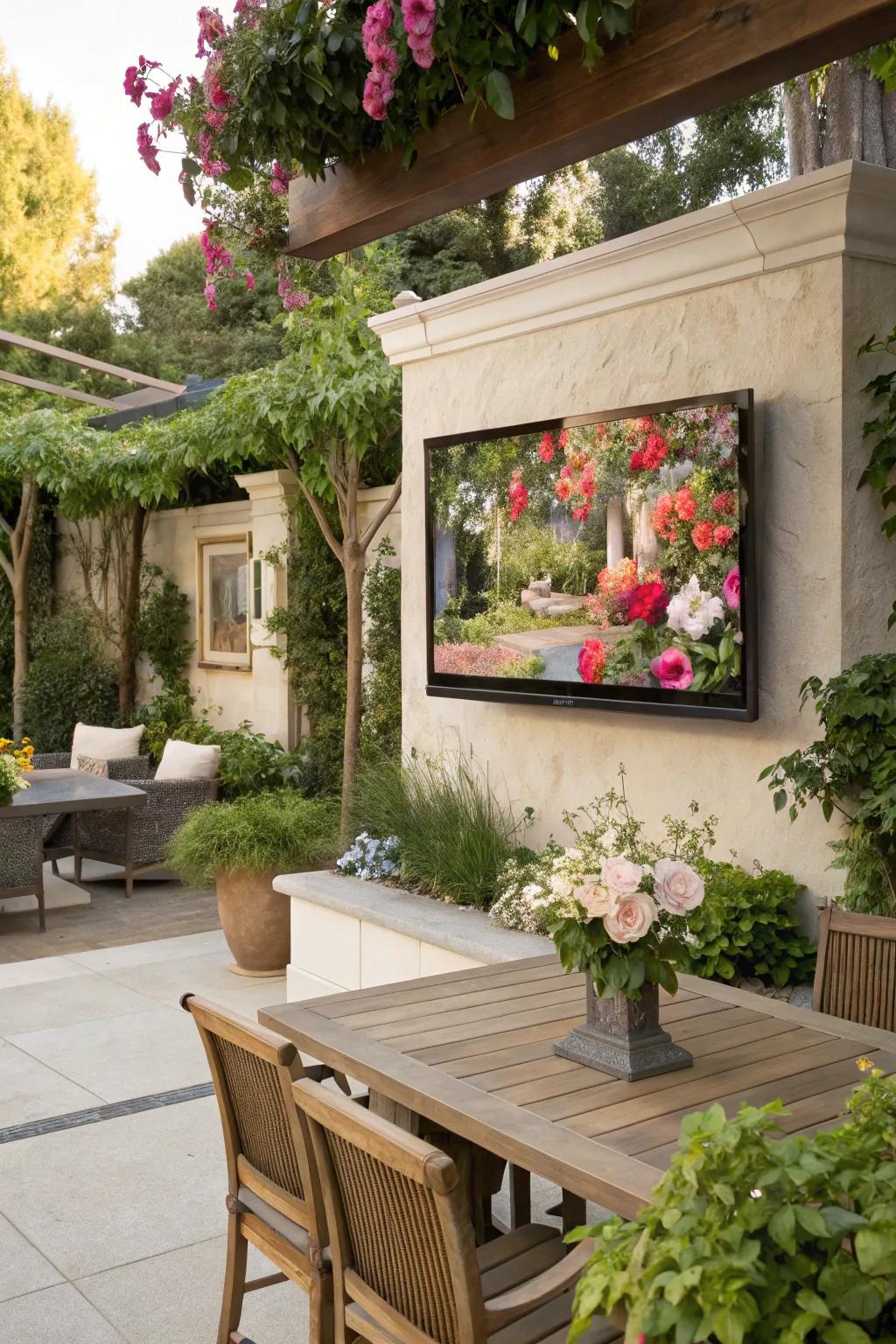 An artistic frame transforms your TV into a stunning focal point.