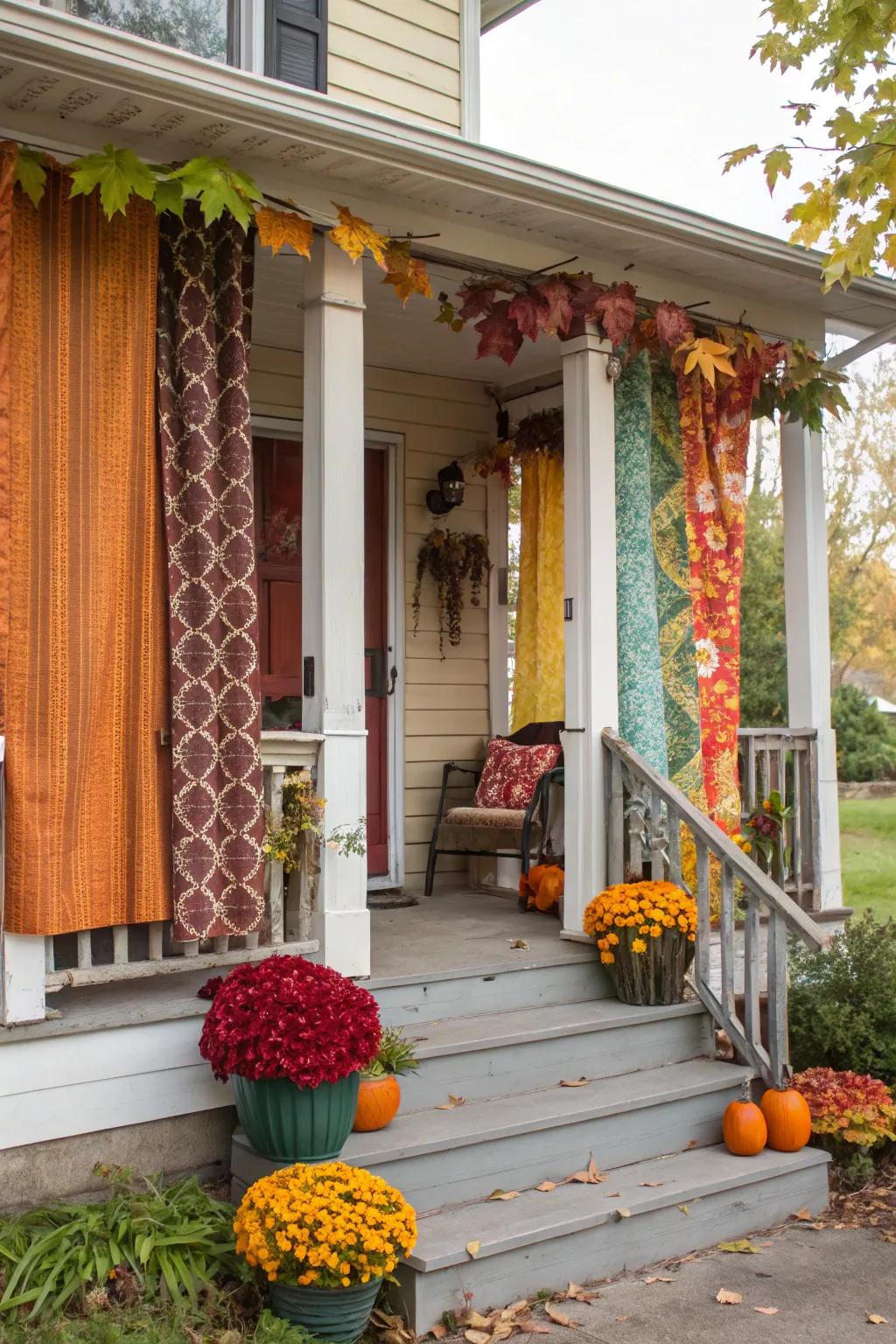 Seasonal curtains keep your porch looking fresh and adaptable year-round.