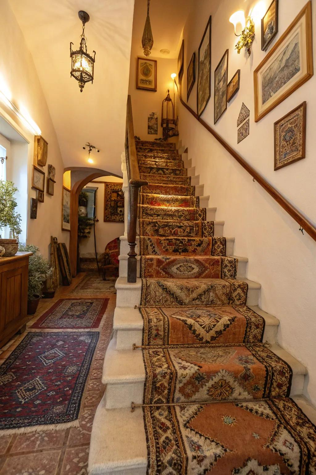 Add warmth and character with vintage rugs.
