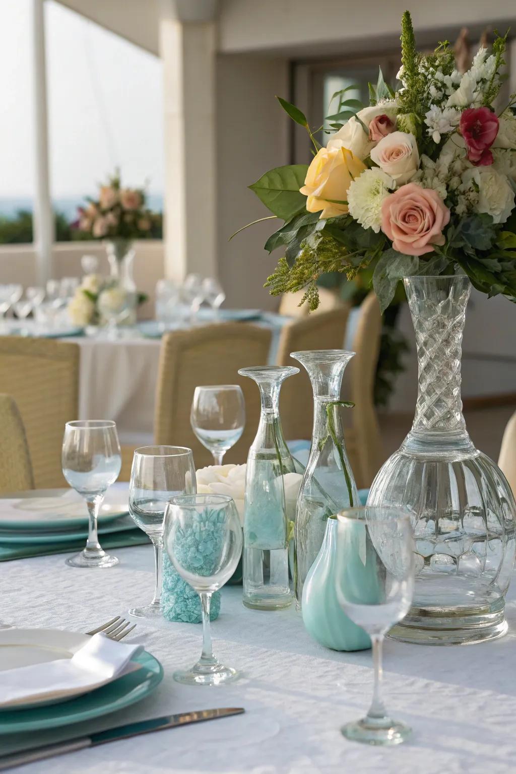 Elegant glassware enhances the sophistication of your setting.