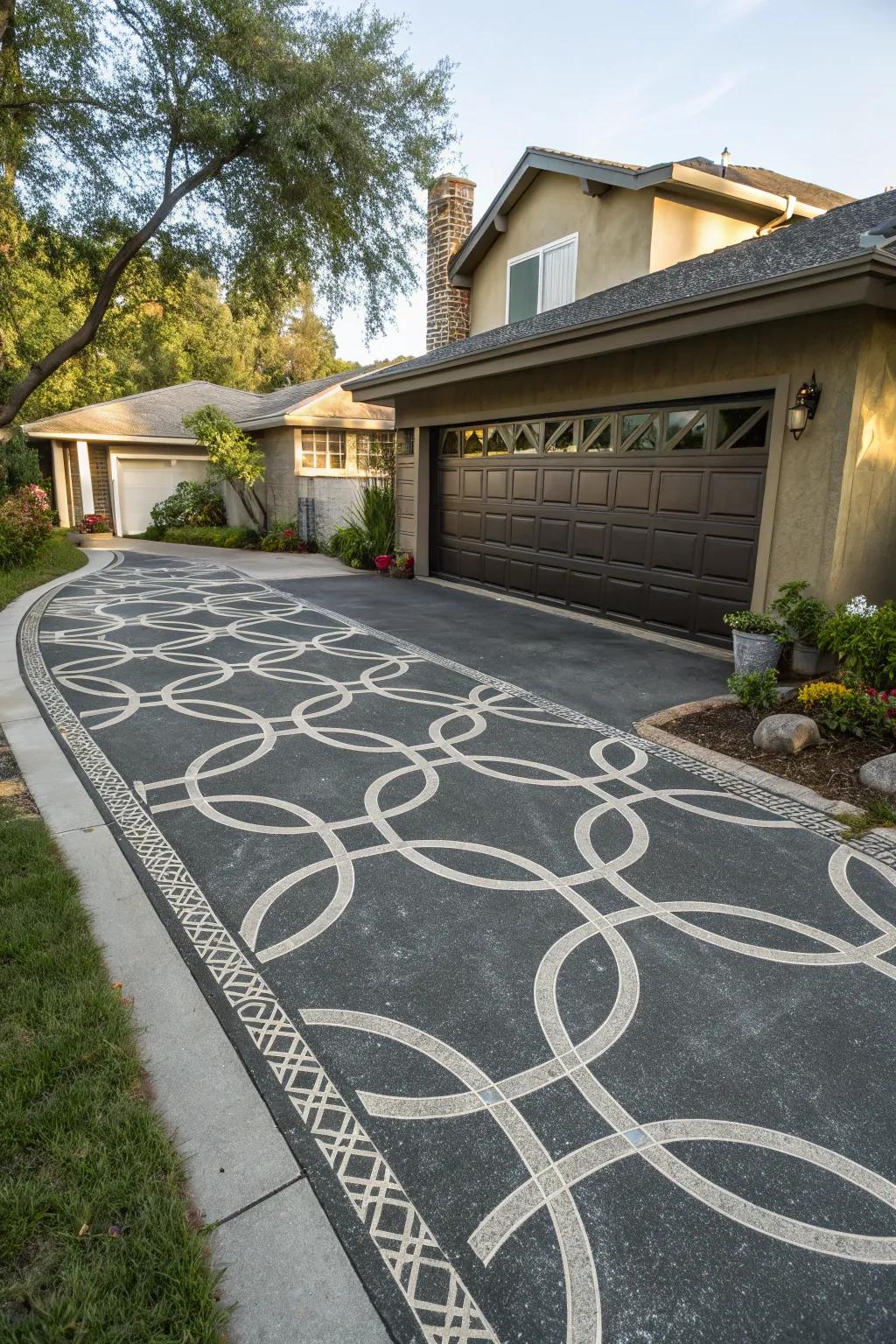 Complex designs transform simple pavement into a work of art.