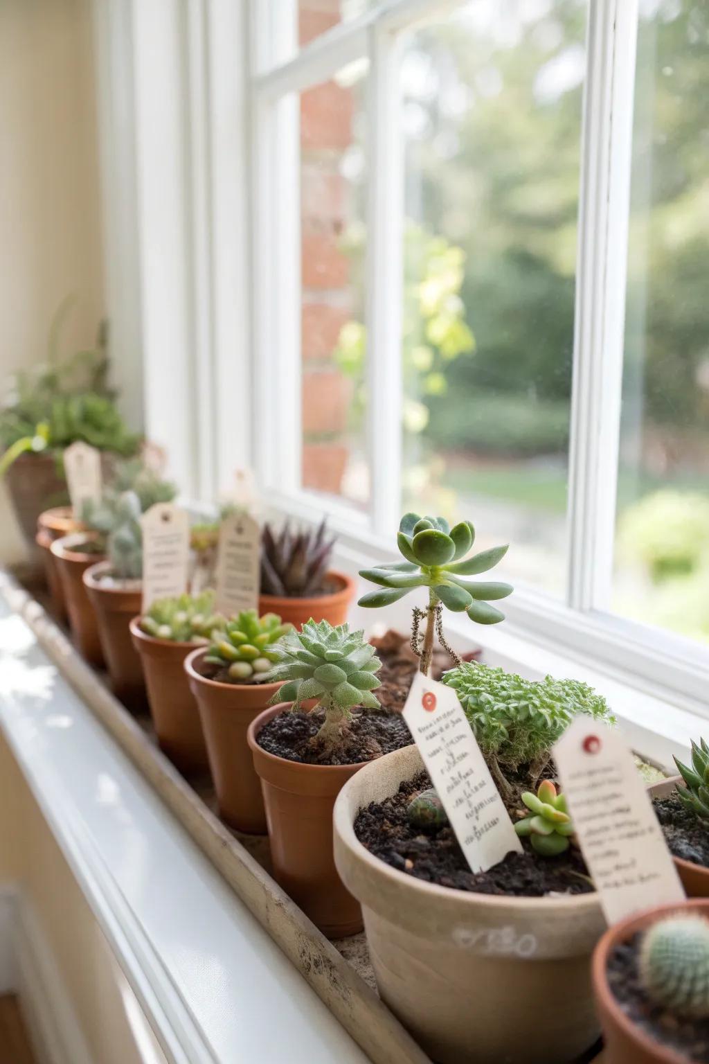 Succulents are a charming and lasting favor option.