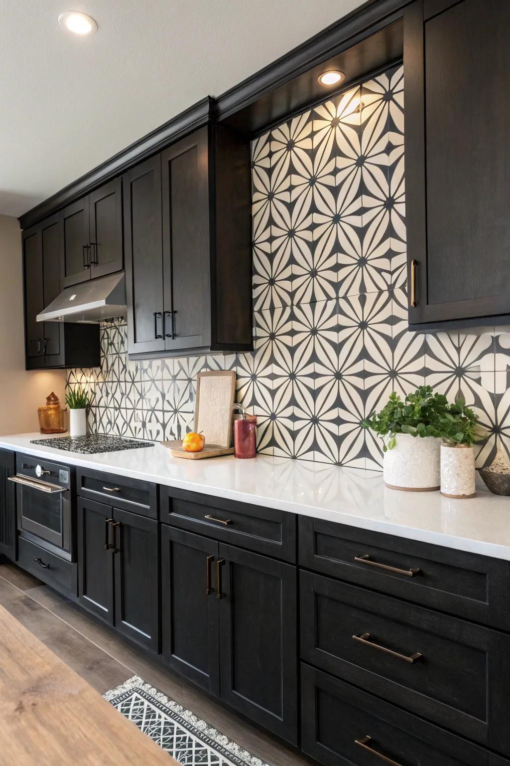 Make a statement with bold geometric patterns.