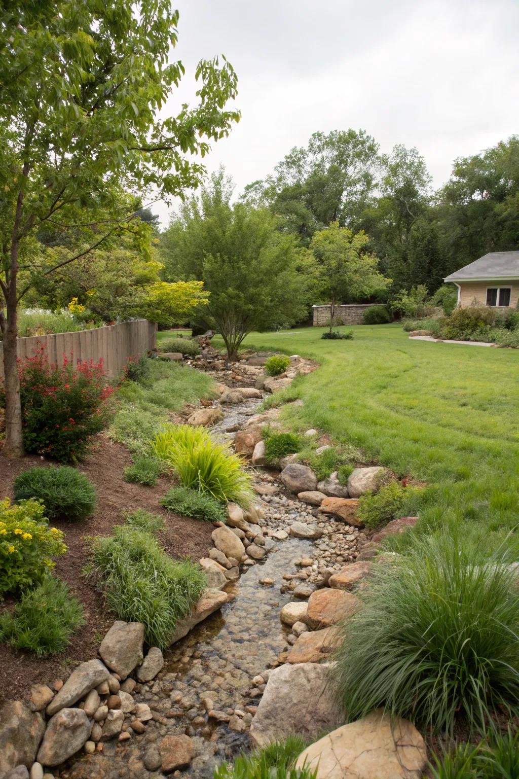 Arid stream designs regulate water while improving visual appeal.