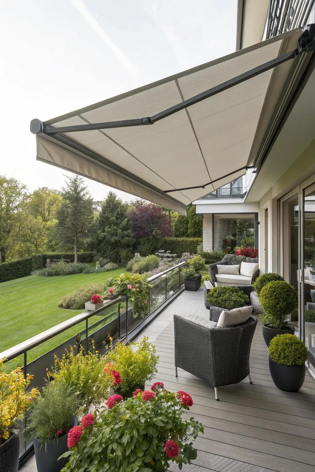 Enjoy flexibility with a modern retractable awning.