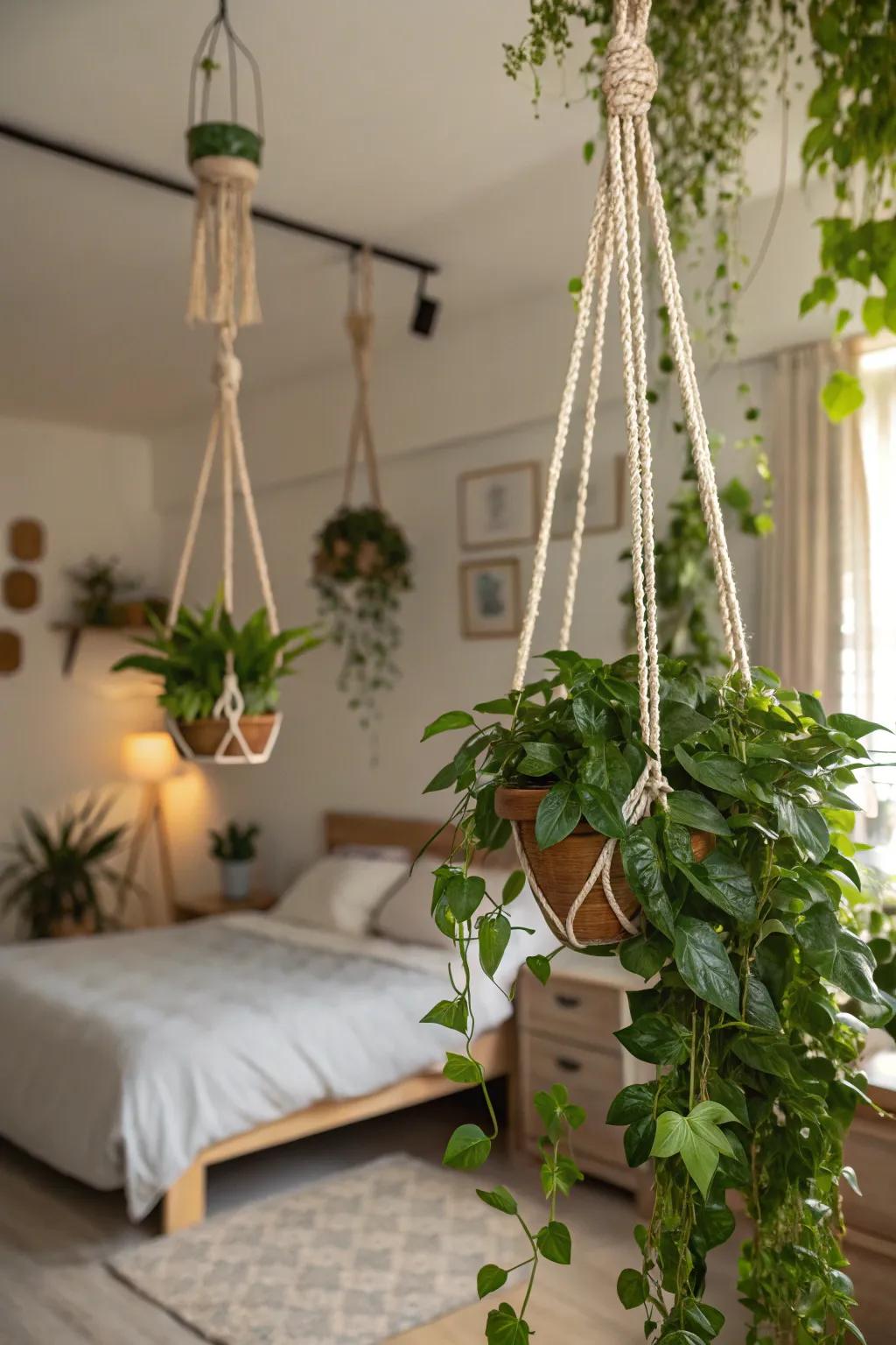 Enhance your decor by integrating flora that naturally commands attention upwards.