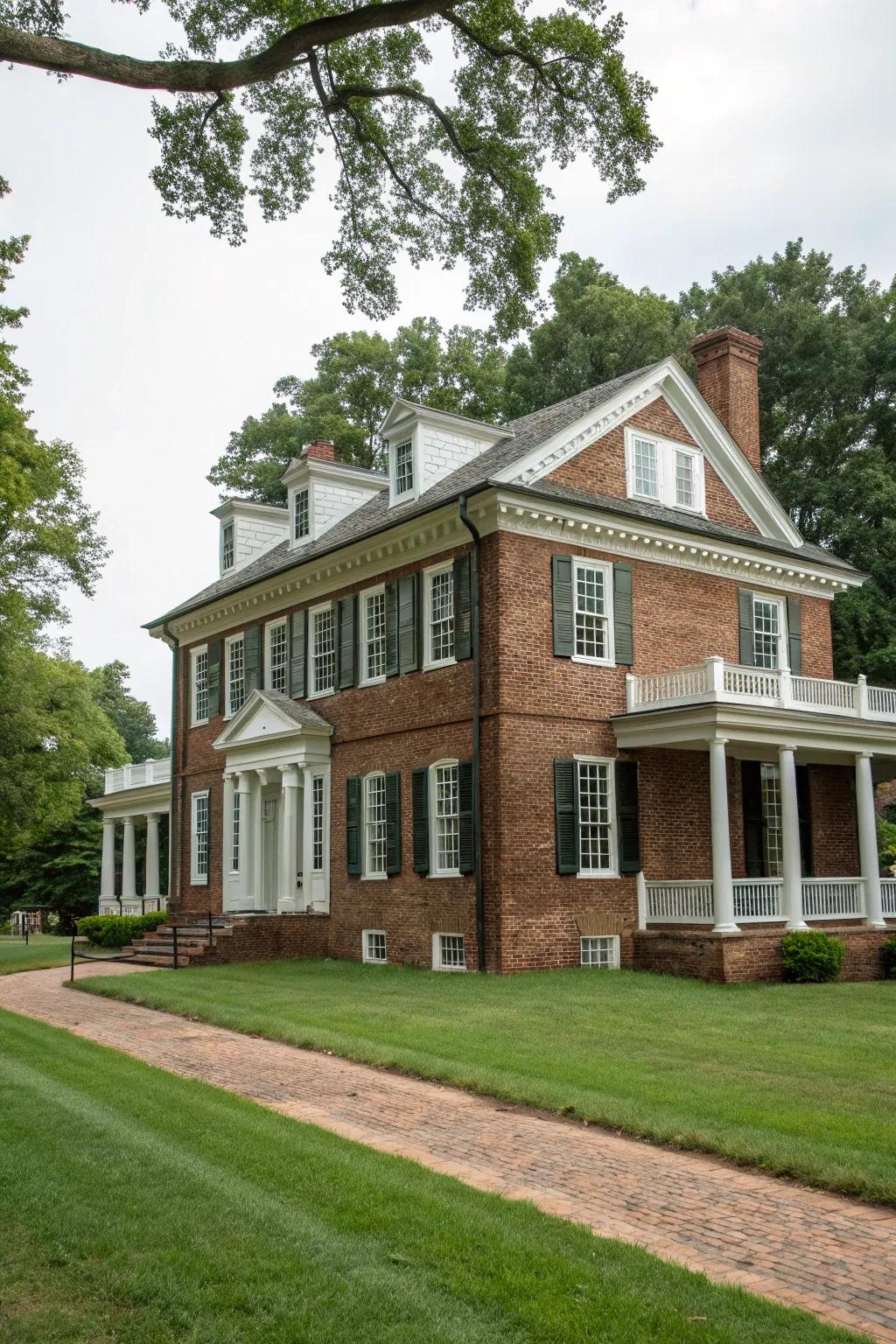 Colonial-style trims add timeless elegance to traditional homes.