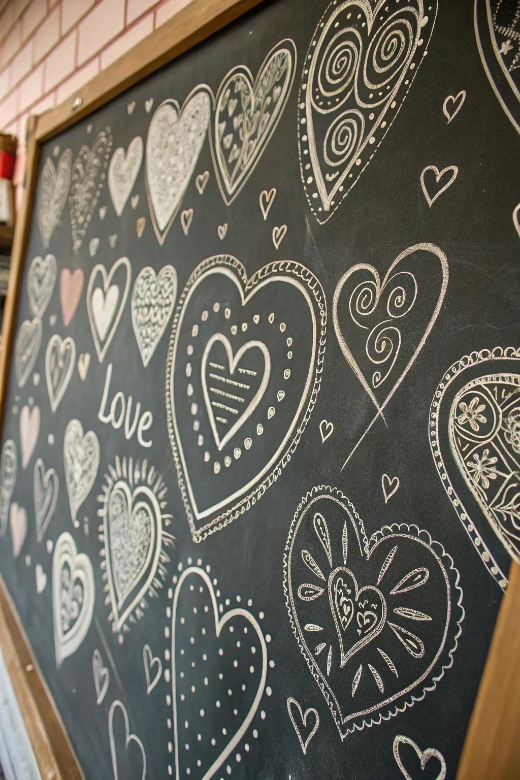 Artistic heart patterns to capture the season's essence.