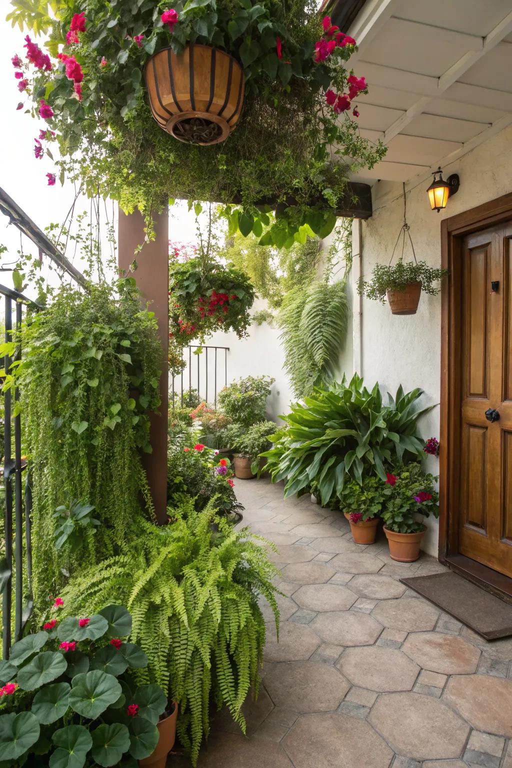 Bring your patio to life with a variety of plants and flowers.