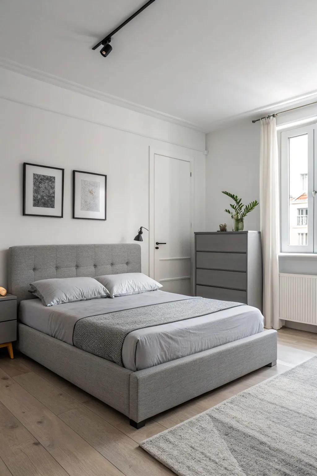 Experience ultimate simplicity with minimalist grey furniture.