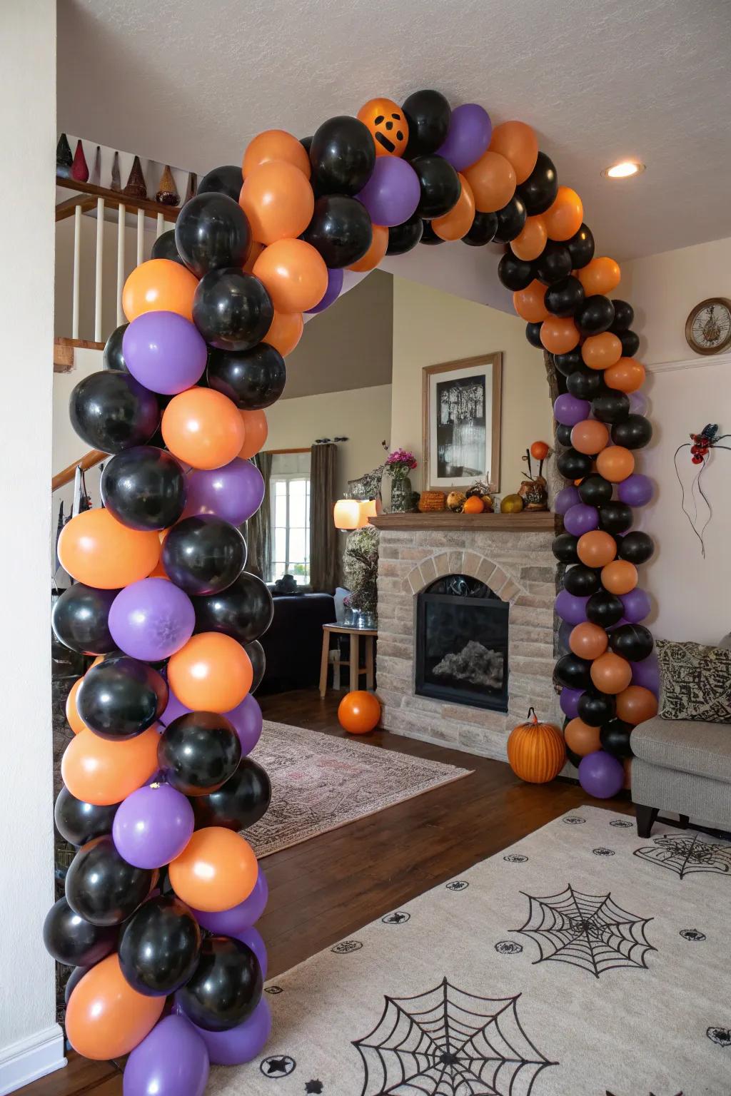 Balloon arches add a fun and festive touch.