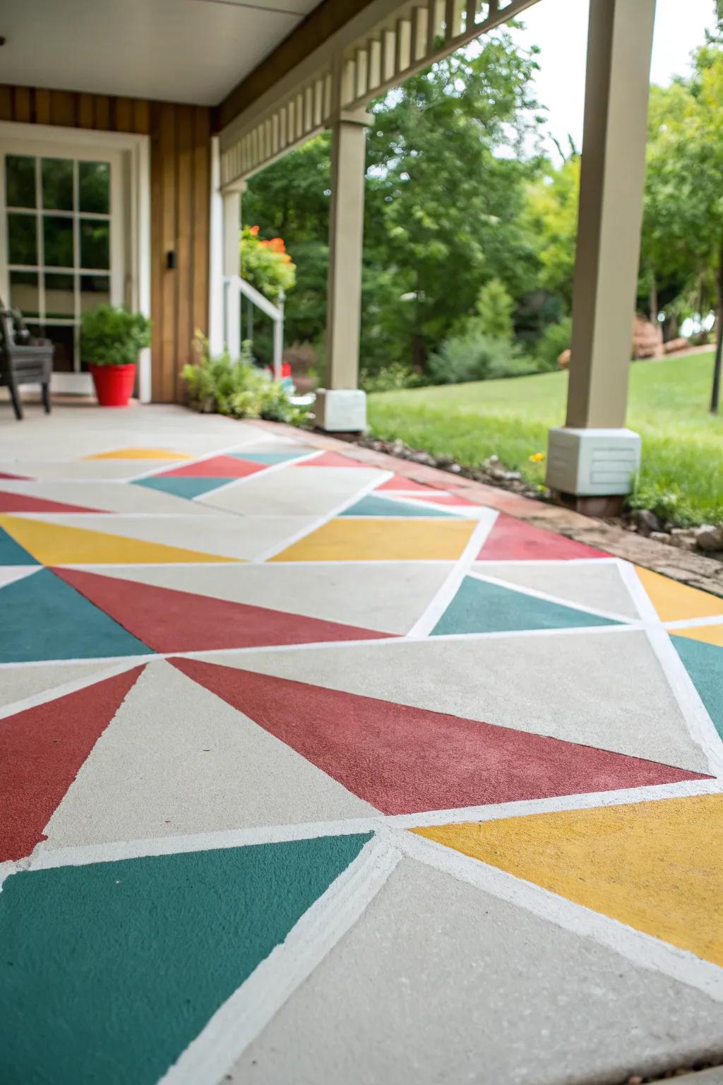 Paint your patio to showcase your individual style and taste.