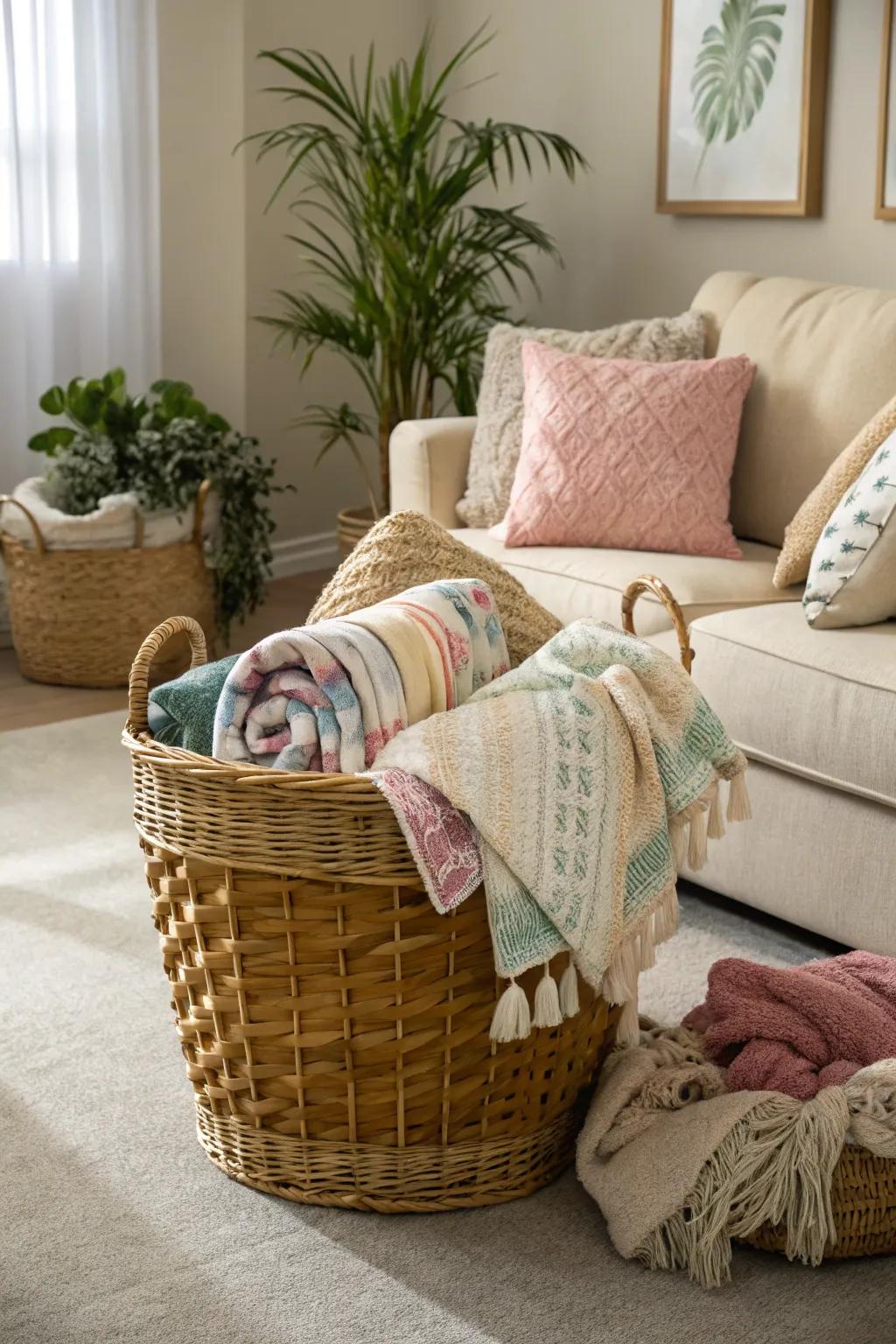 Practical storage meets inviting charm.