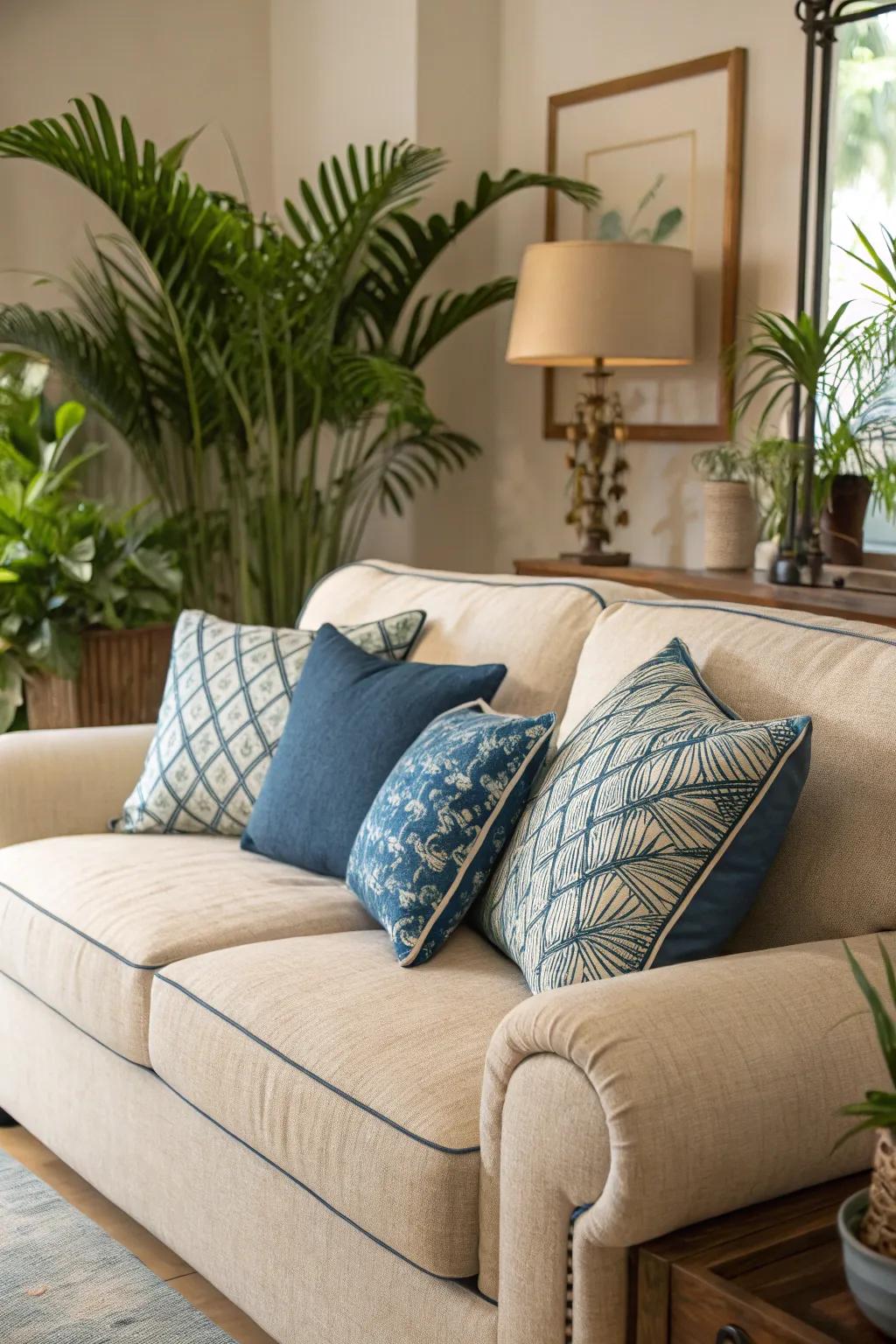 Accent colors can make a subtle yet striking impact in your living room.