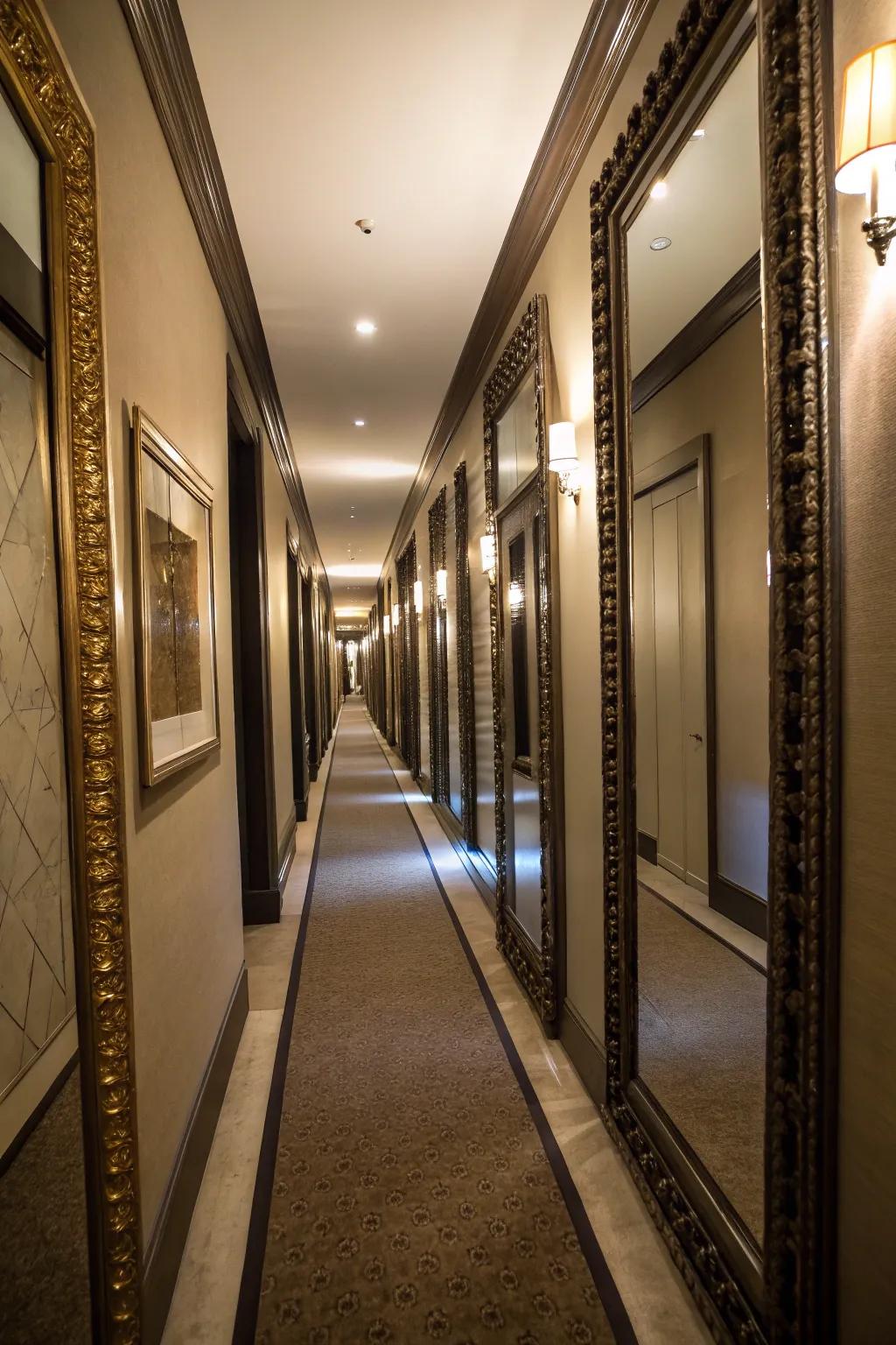 Mirrors can amplify light and create the illusion of a larger space.