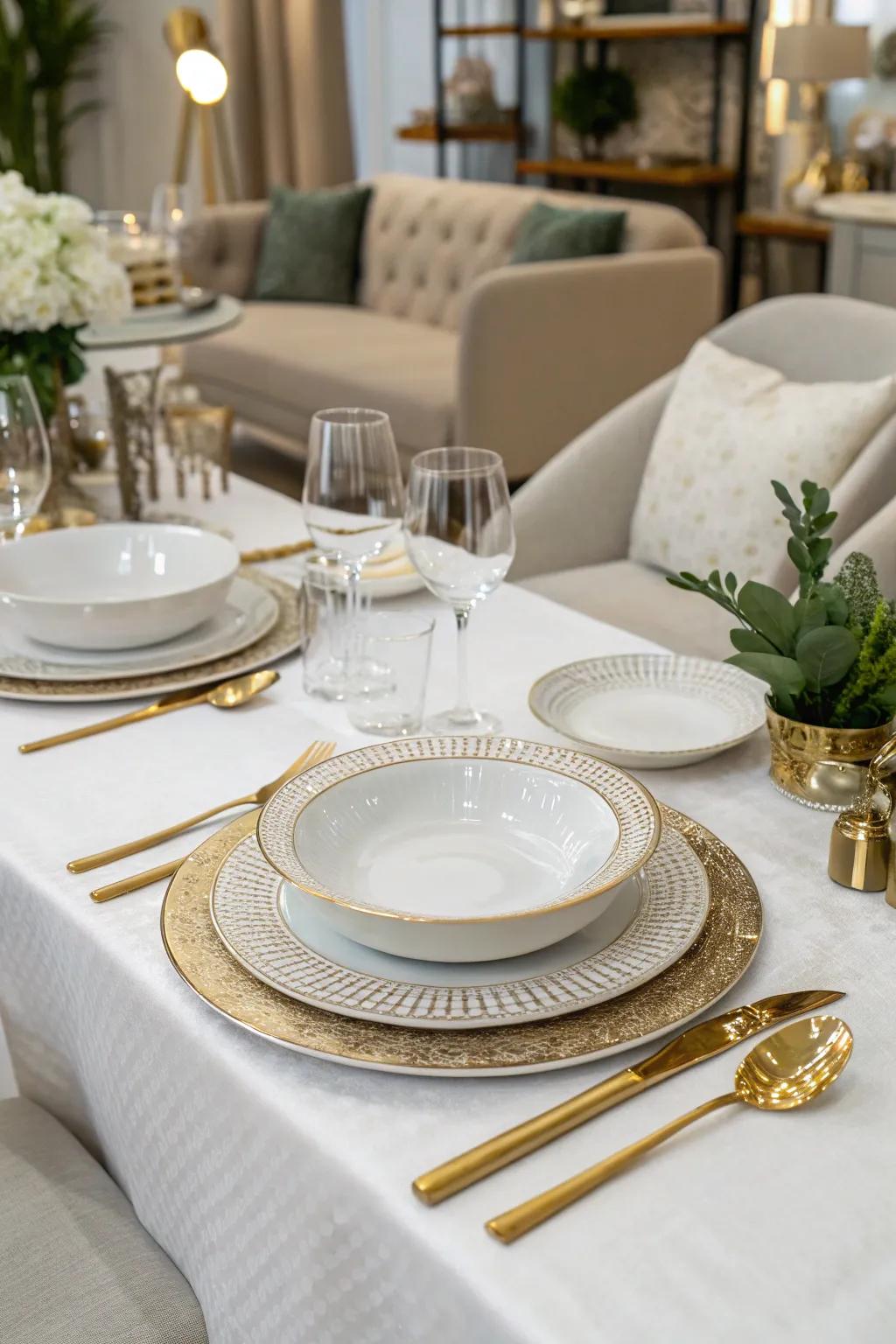 An extravagant dining tableau setting the ambiance for a sophisticated jubilation.