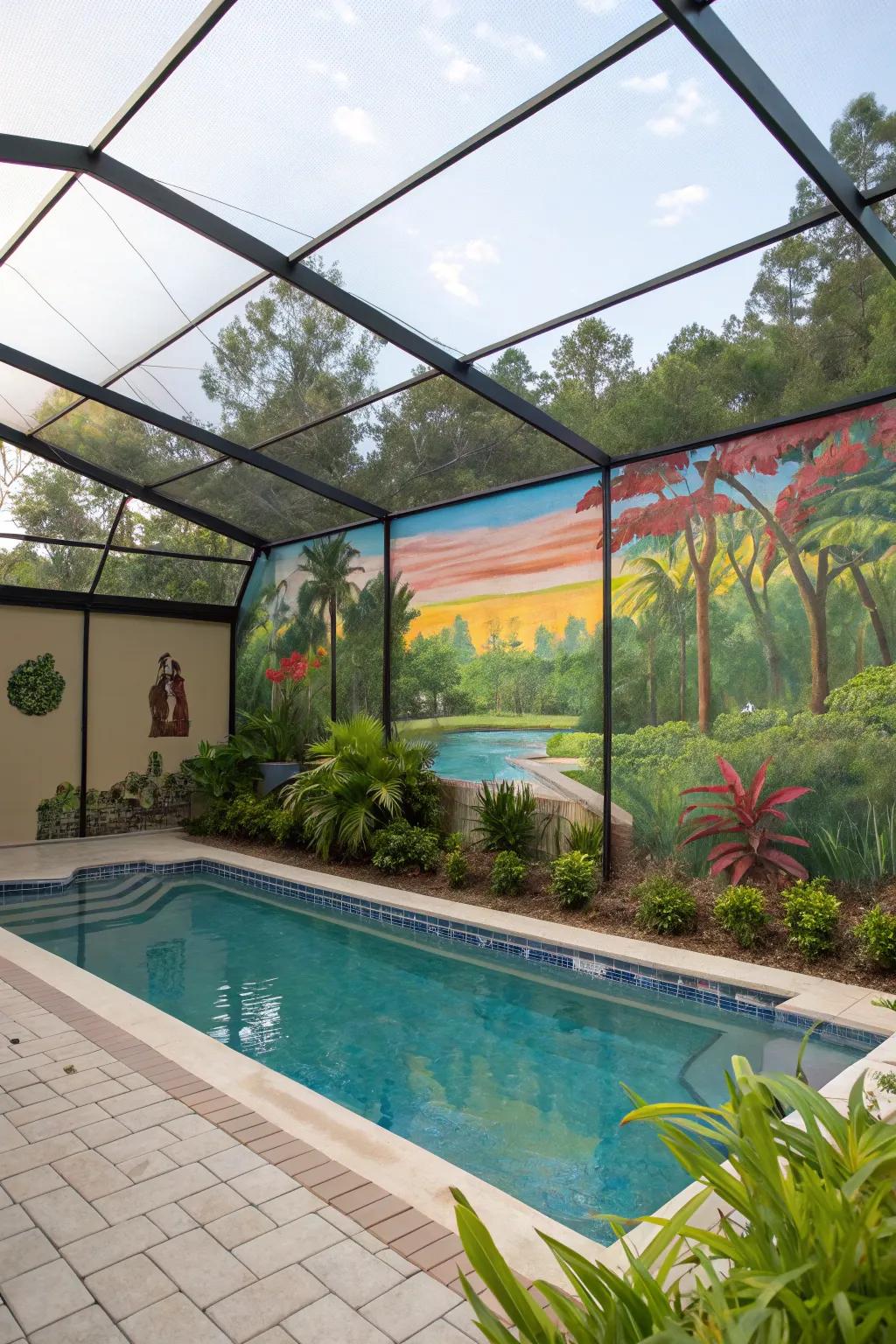 Scenic murals unite artistry and solitude in stunning fashion.