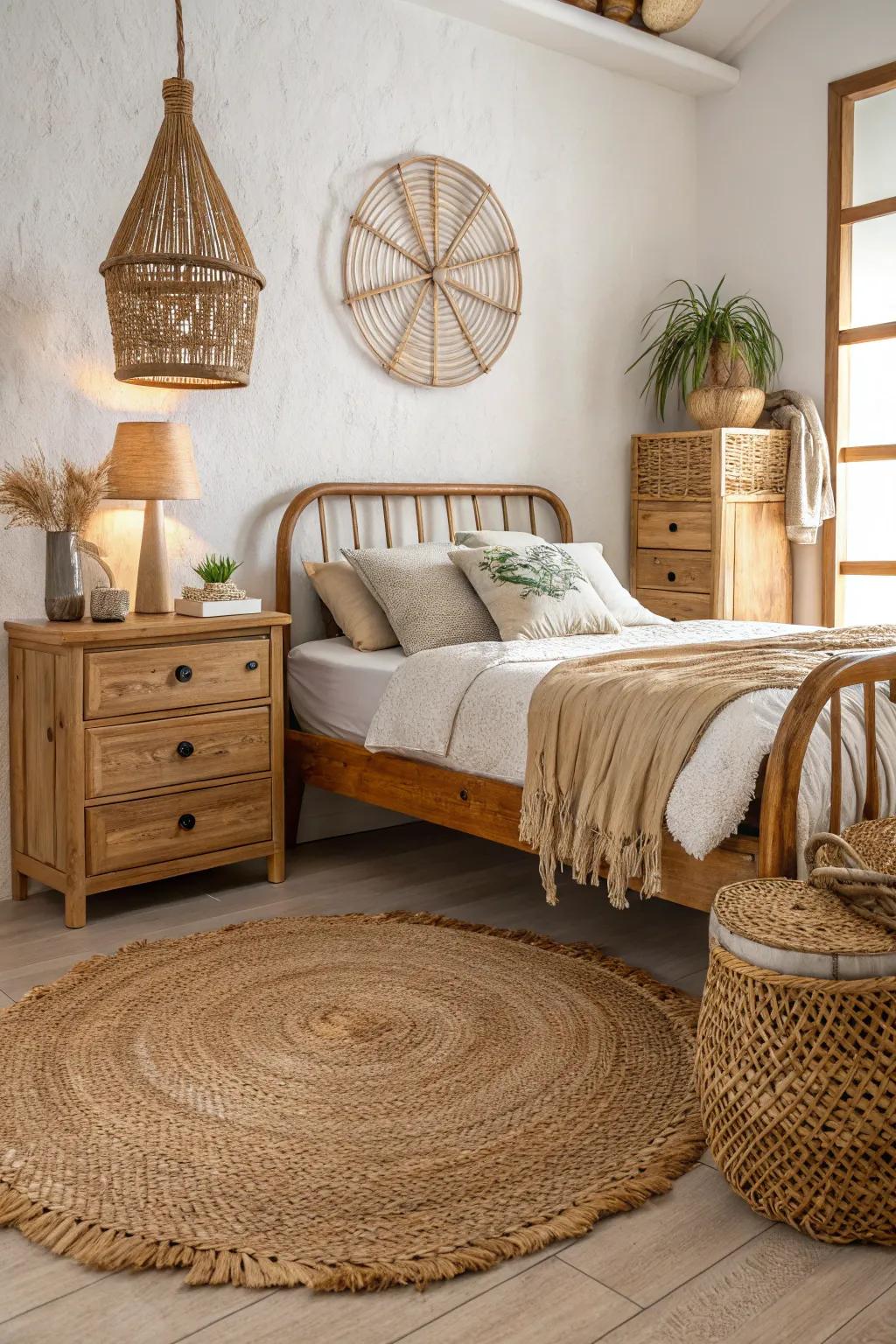 Natural materials lay the foundation for an authentic safari vibe.