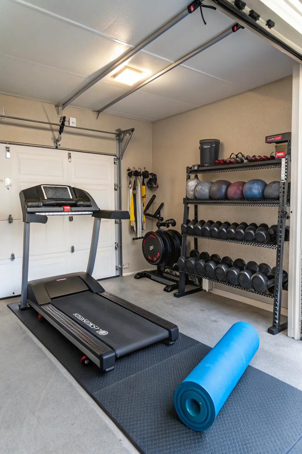 Turn your garage into a versatile fitness hub.