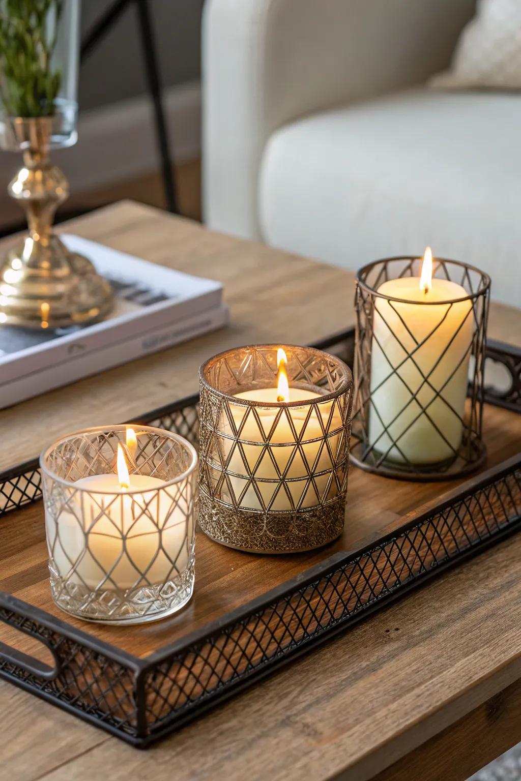 Evoke the right feelings by lighting aromatic candles.