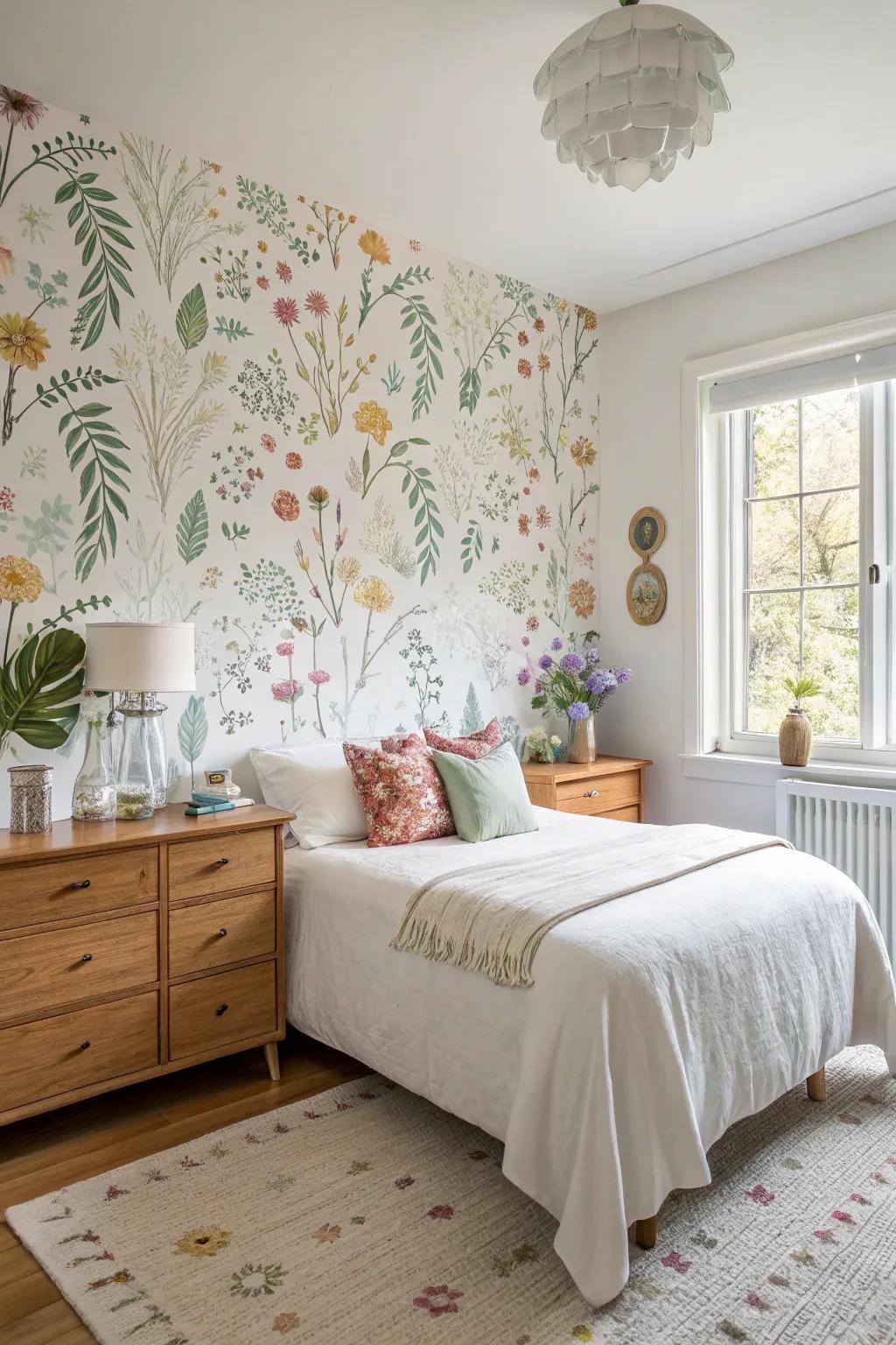 Welcome the beauty of the outdoors with vibrant floral and botanical wallpapers.
