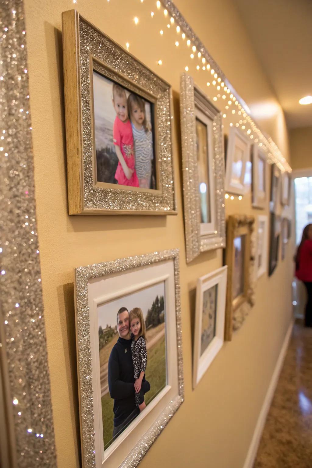 Photo frames with a touch of sparkle.