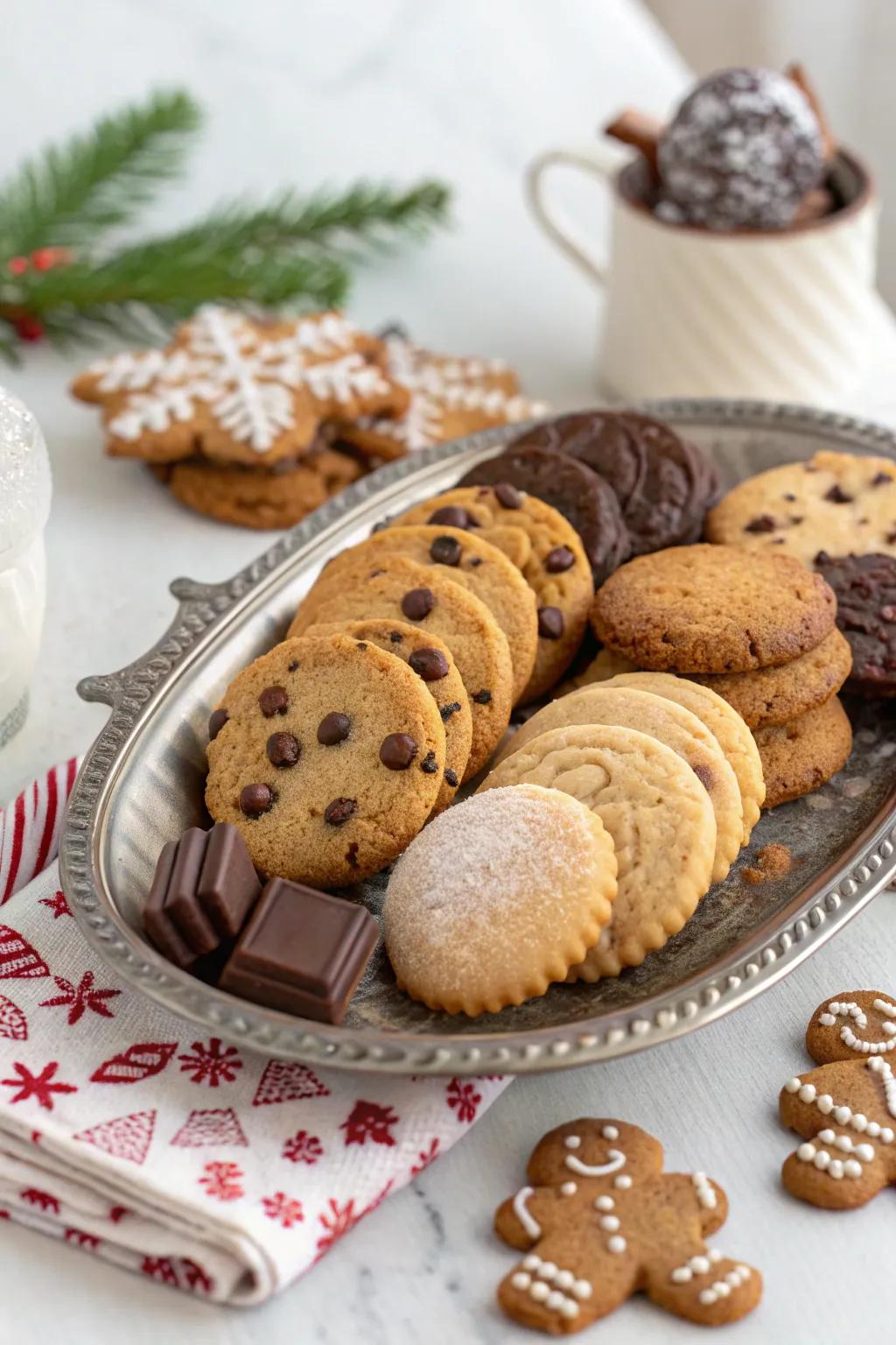 A delightful assortment of cookies for the exchange.