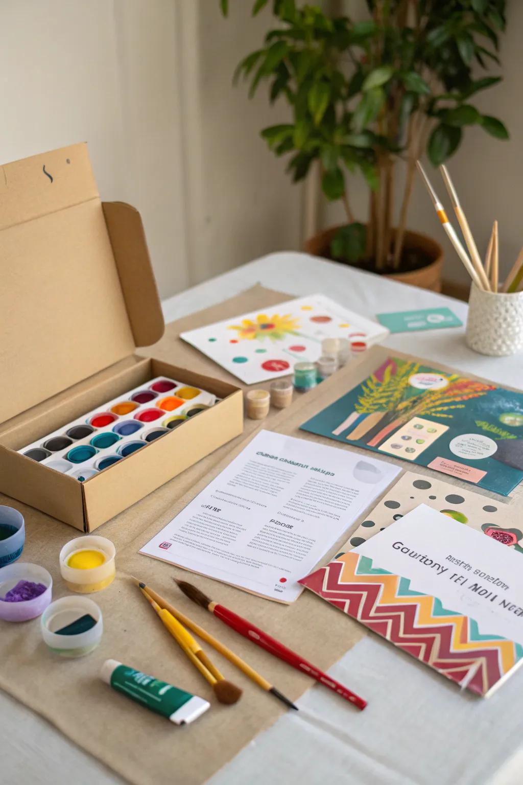 Explore new artistic horizons with a comprehensive DIY art kit.