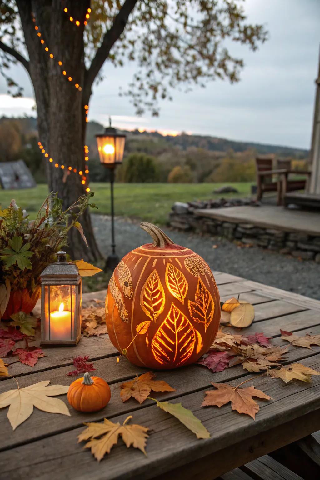 With these illuminated foliage designs, capture the feel of autumn.