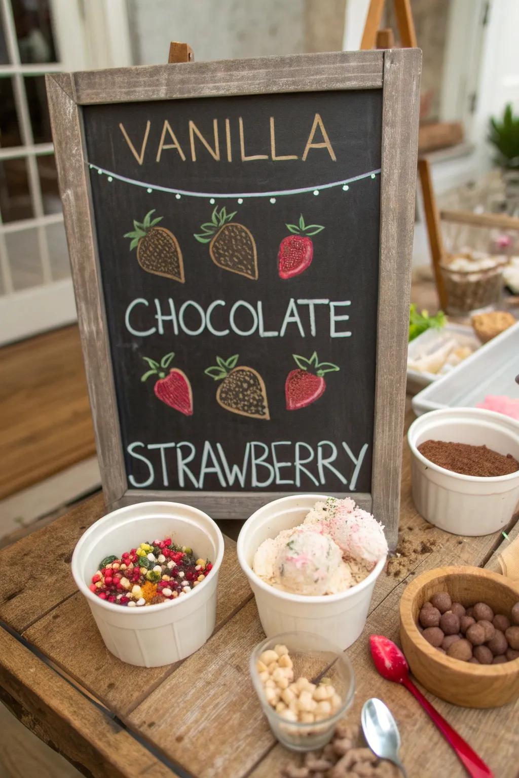 Chalkboard signs add an individual touch to your setup.