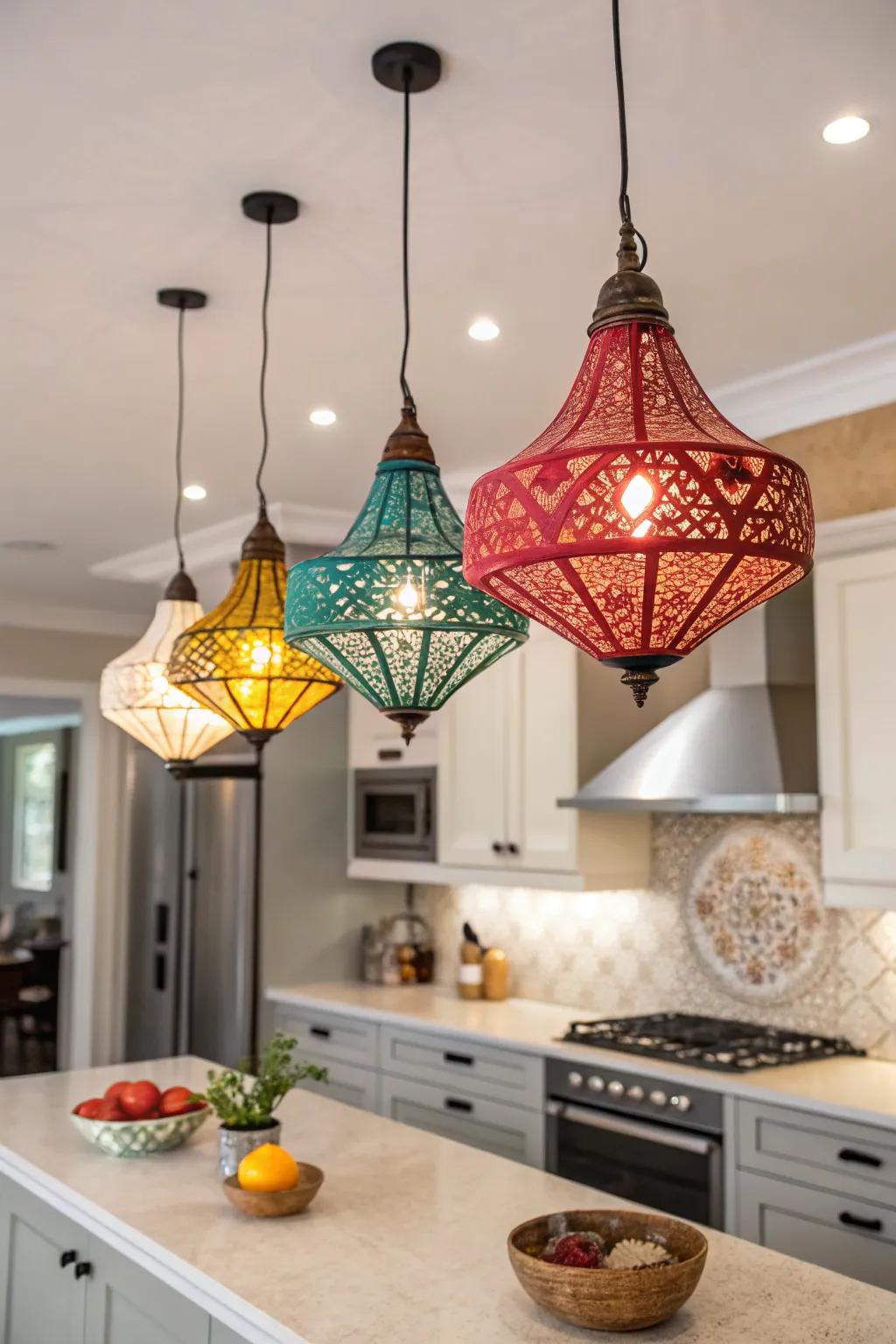 Pendant lights make a bold and stylish statement.