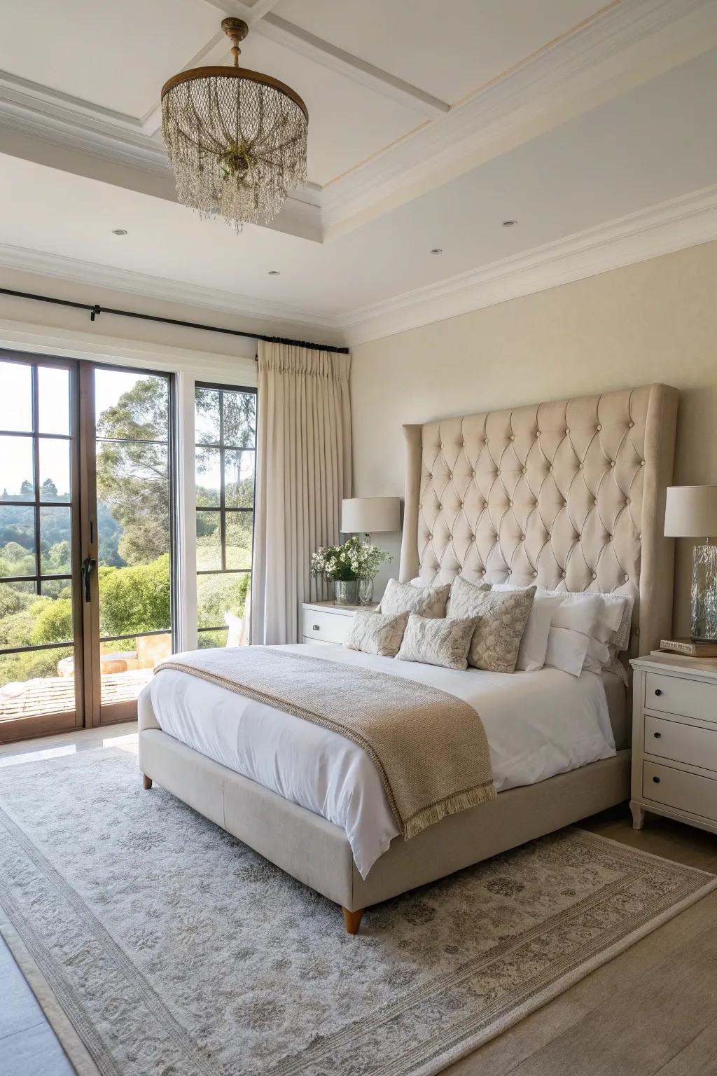 A statement bed acts as the focal point of a well-designed space.