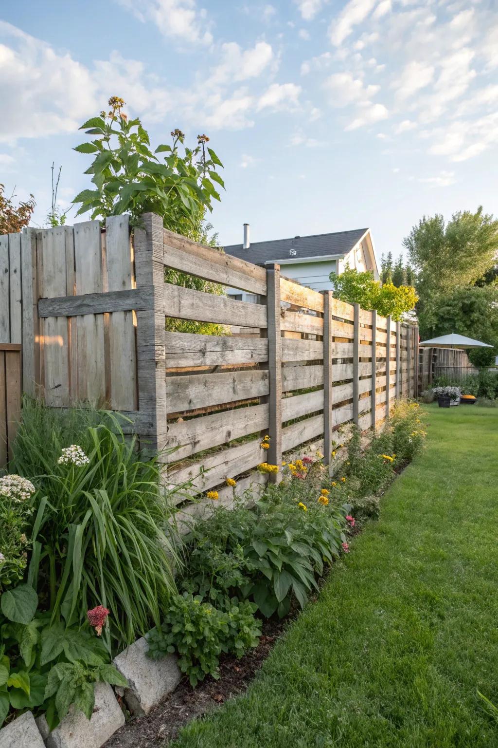 Get crafty with a budget-friendly DIY pallet fence.