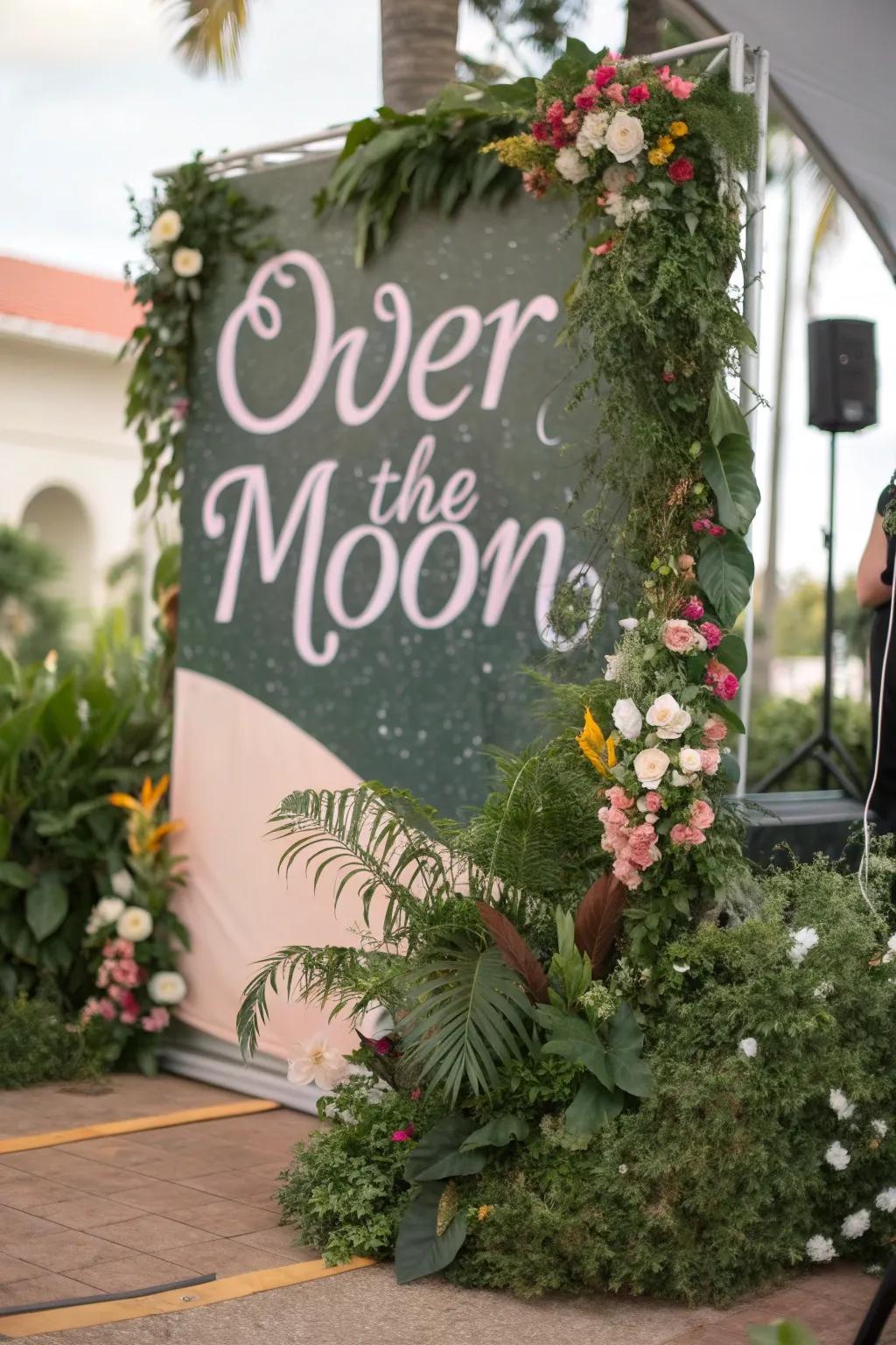 An enticing backdrop embodying the theme and enabling a picture-perfect backdrop.