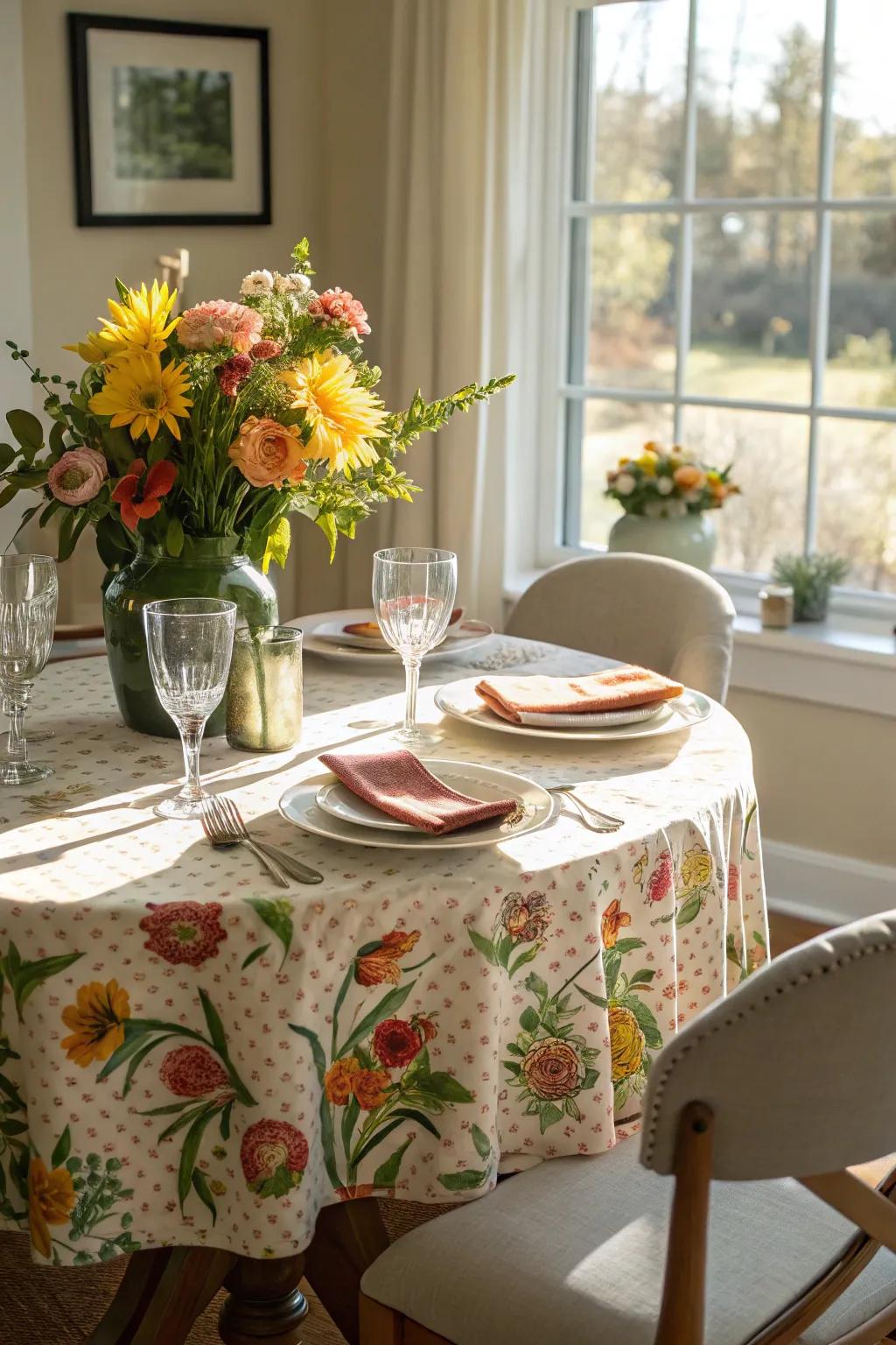 Floral designs cultivate a revitalizing and animated atmosphere.