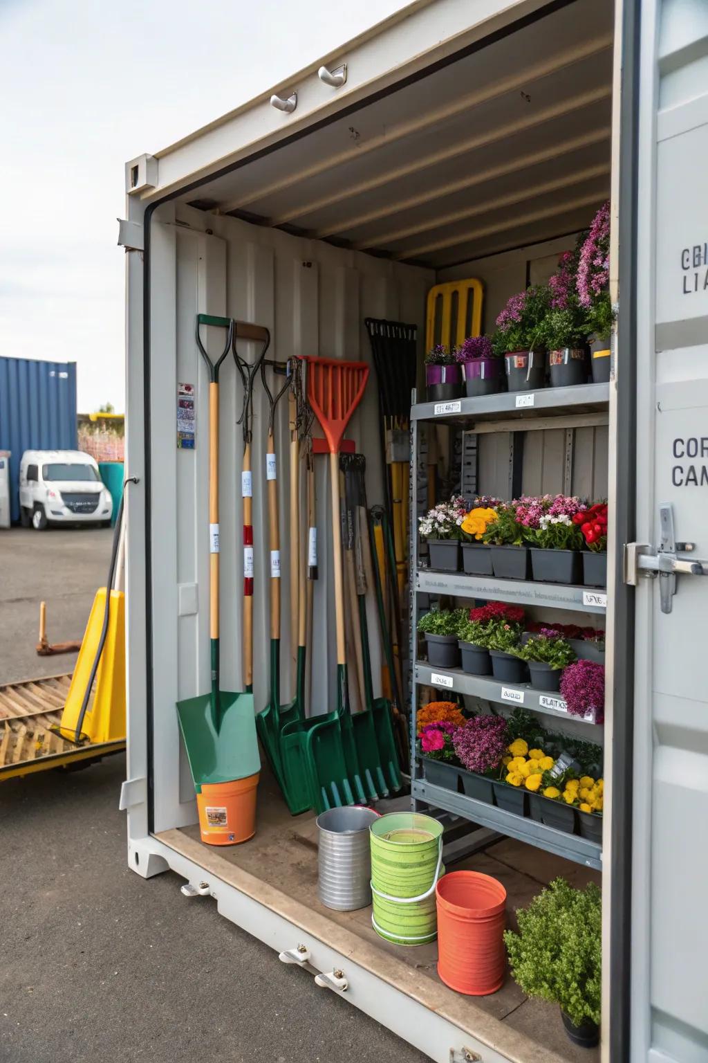 Open storage offers easy access for frequently used items.