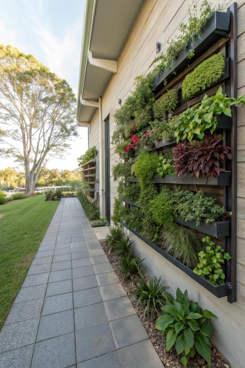 Elevate your greenery game with a stunning vertical garden.