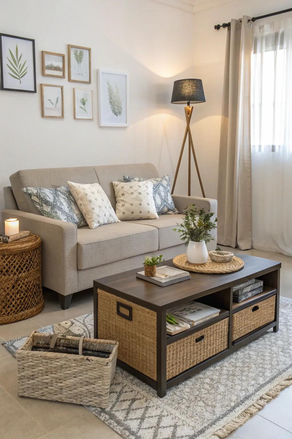 Adaptable furniture maximizes utility.