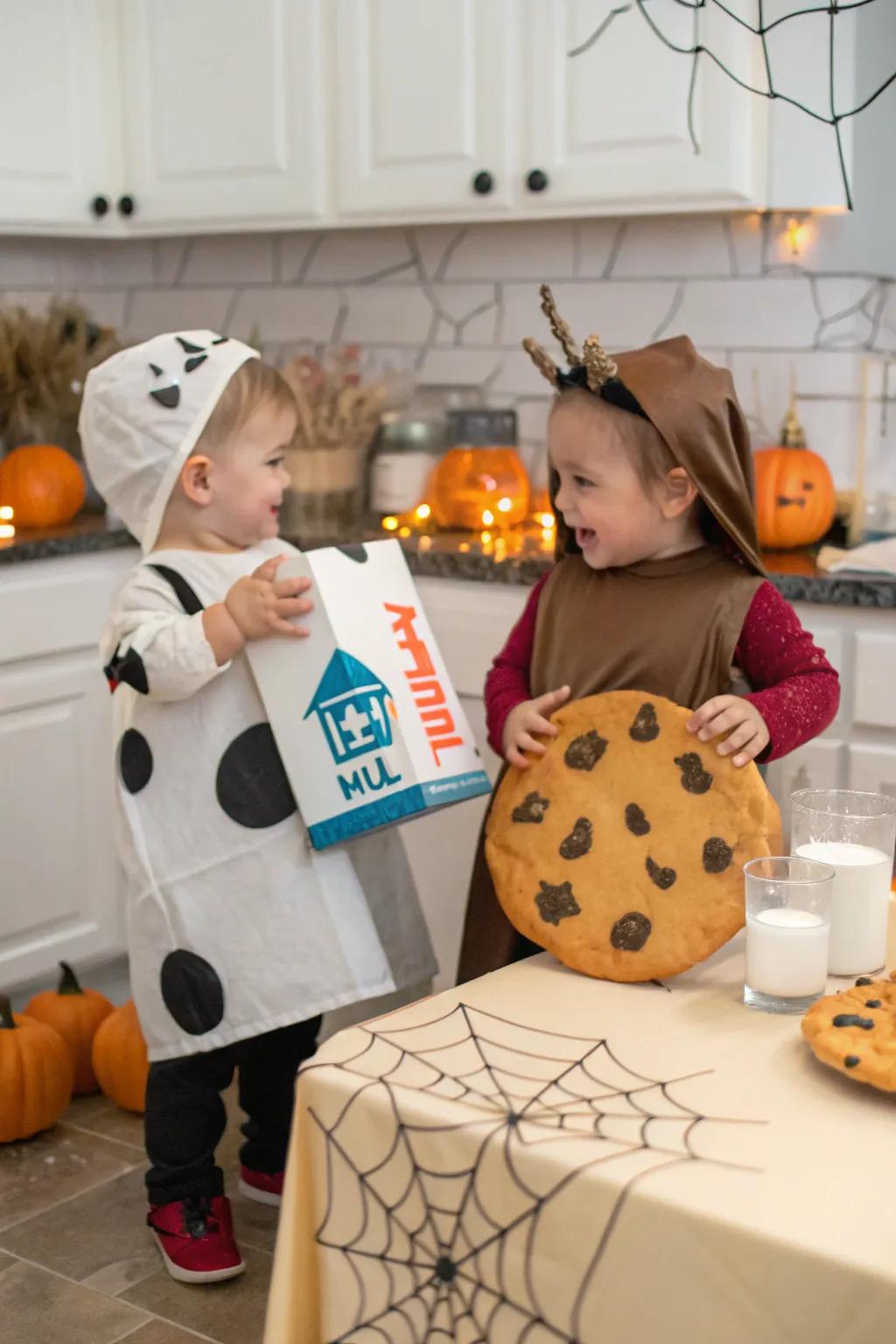 A sweet treat: twins as milk and cookies.