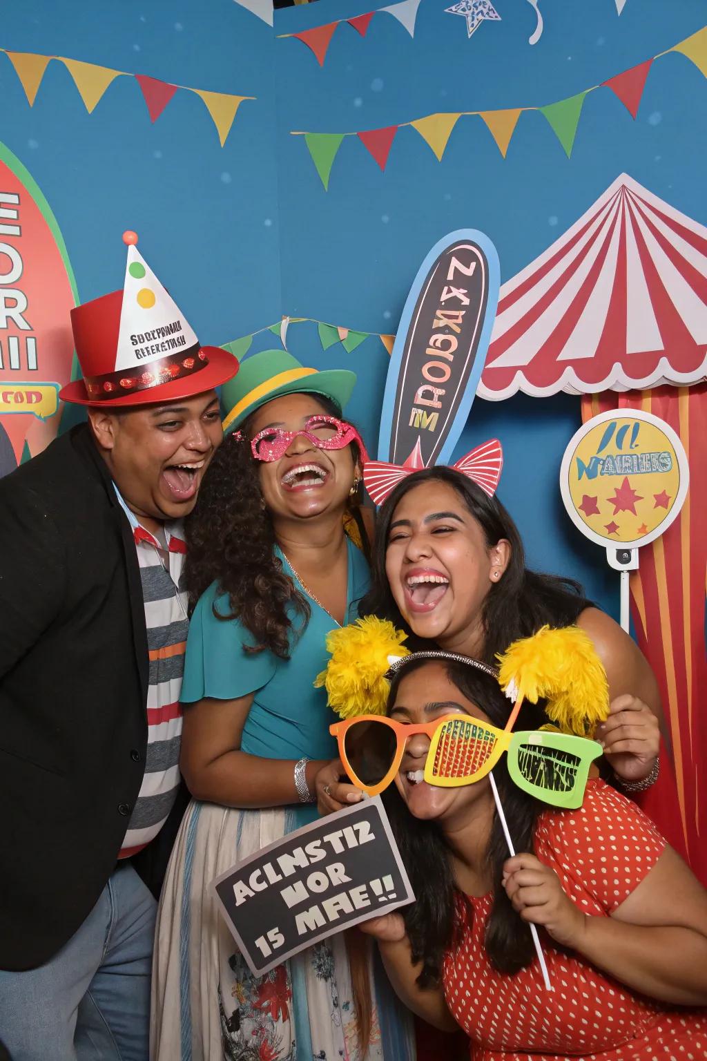 Capture the fun with a themed photo booth at the party.