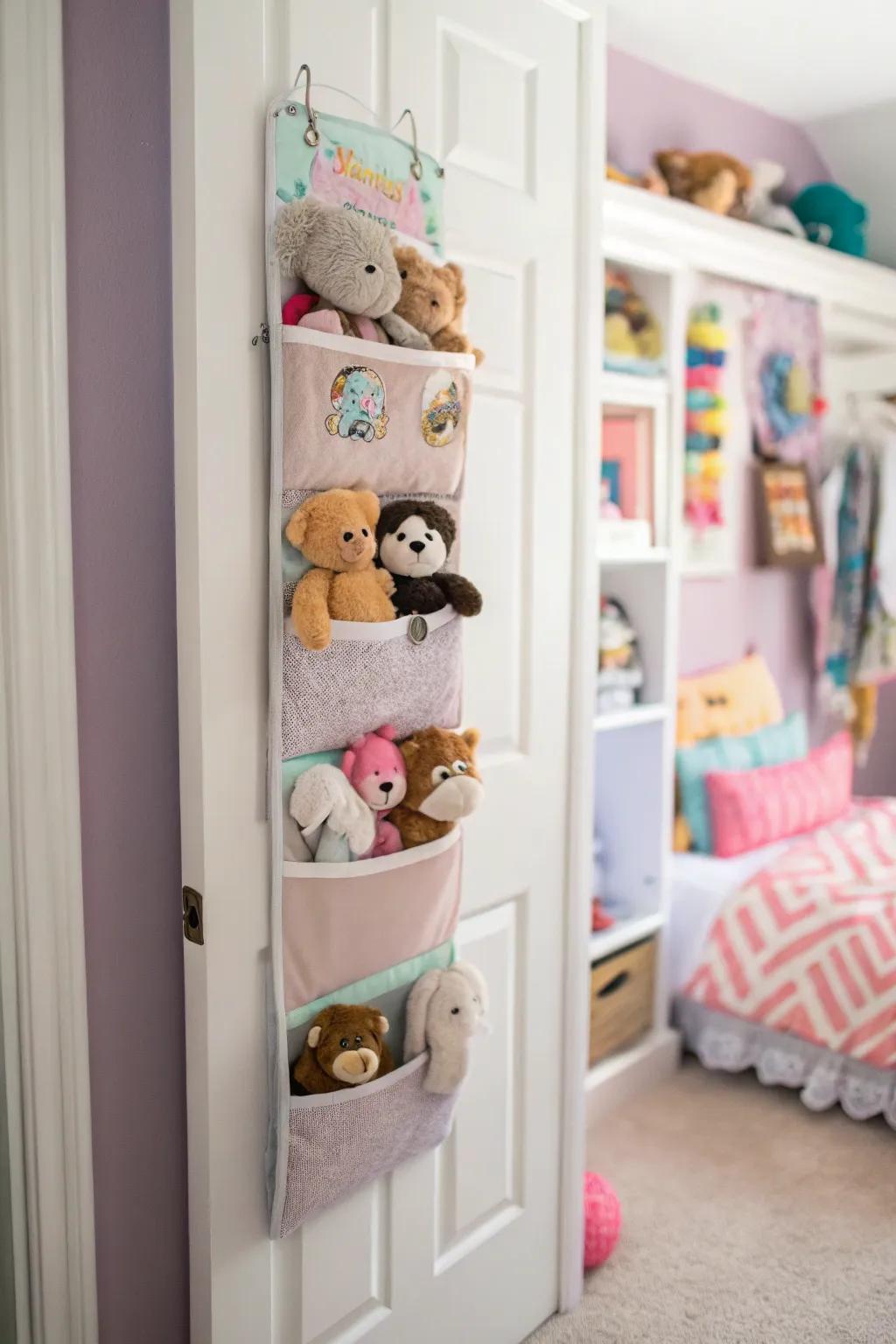 Over-the-door organizers are ideal for space saving.