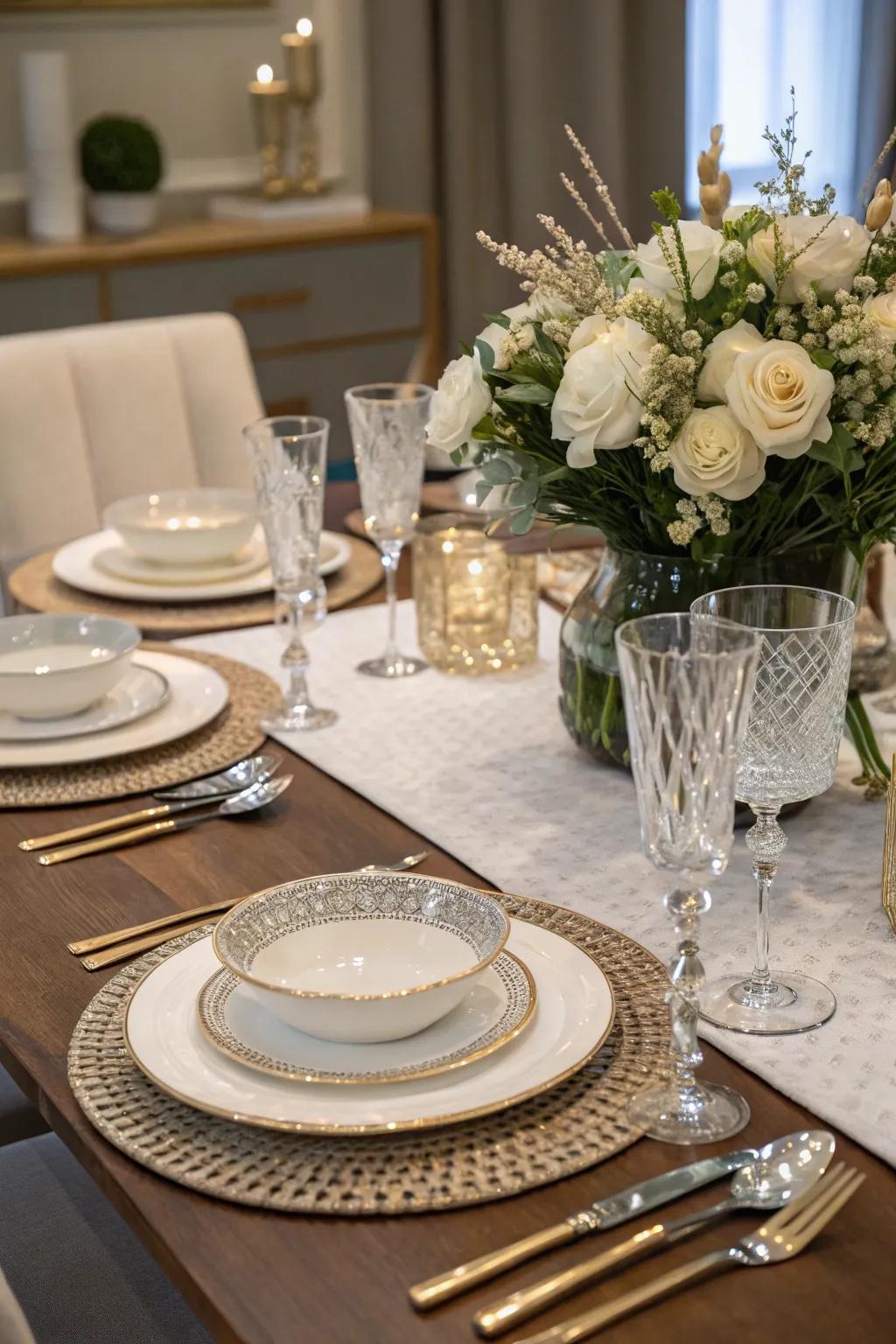 An elegant table setting that enhances the dining experience with style.